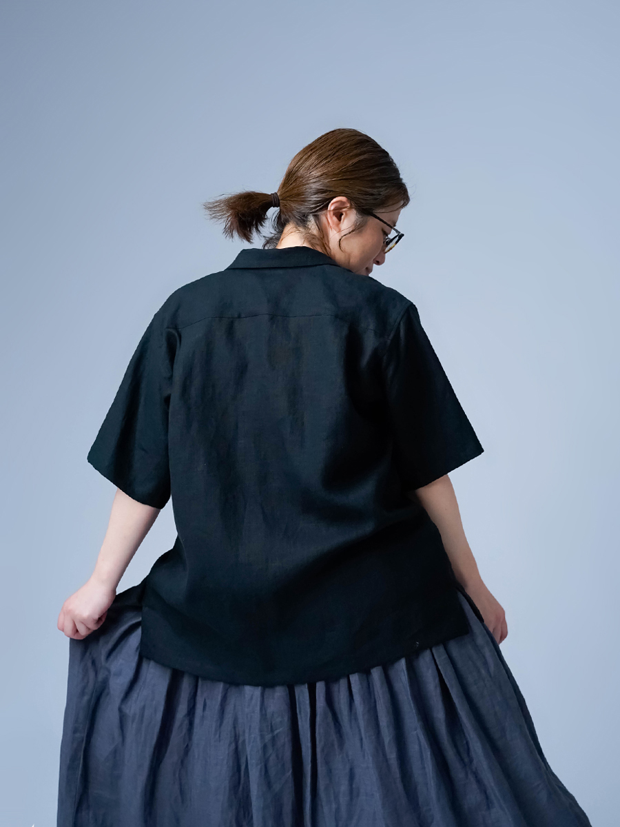 リネンシャツ】程よいヌケ感ほしい方必見！ 半袖 リネン オープン