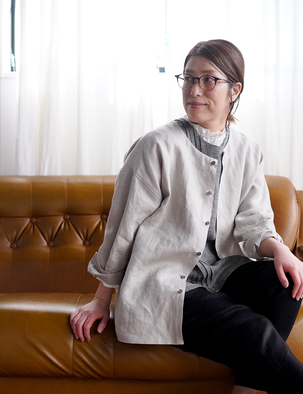 wafu】【リネン シャツジャケット】細部までこだわり技に心酔する