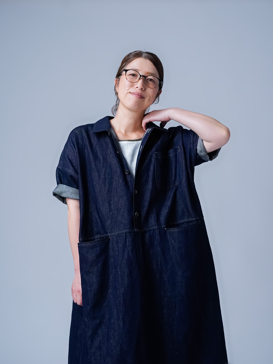 リネンデニムワンピース】驚くほど軽い リネンデニム 魔法のワンピース