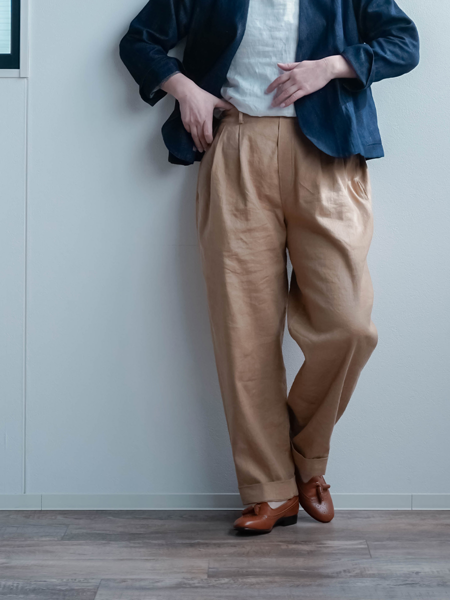 リネンパンツ】一度穿くとクセになる 感動の伸縮リネン ソロテックス