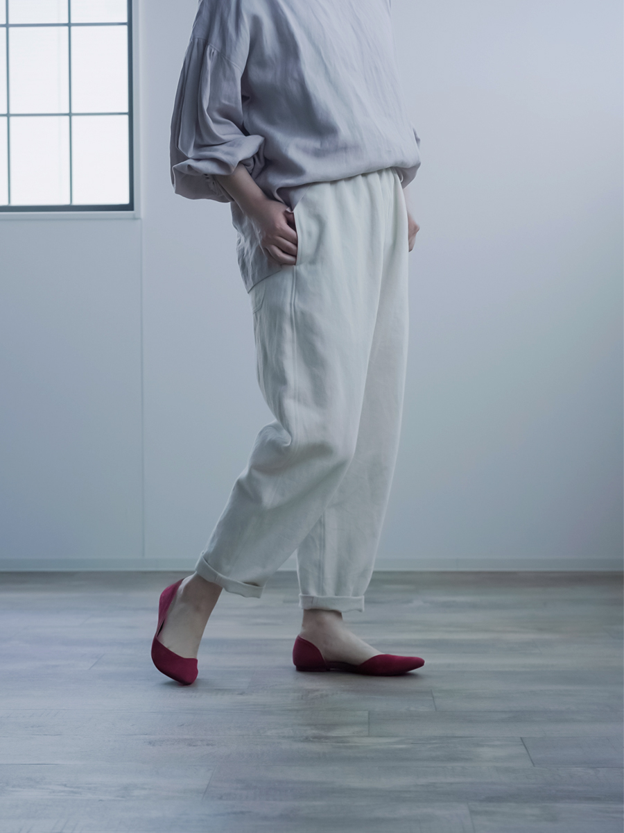 リネンデニムパンツ】みんな大好き 一番使いやすいシルエット ホワイト