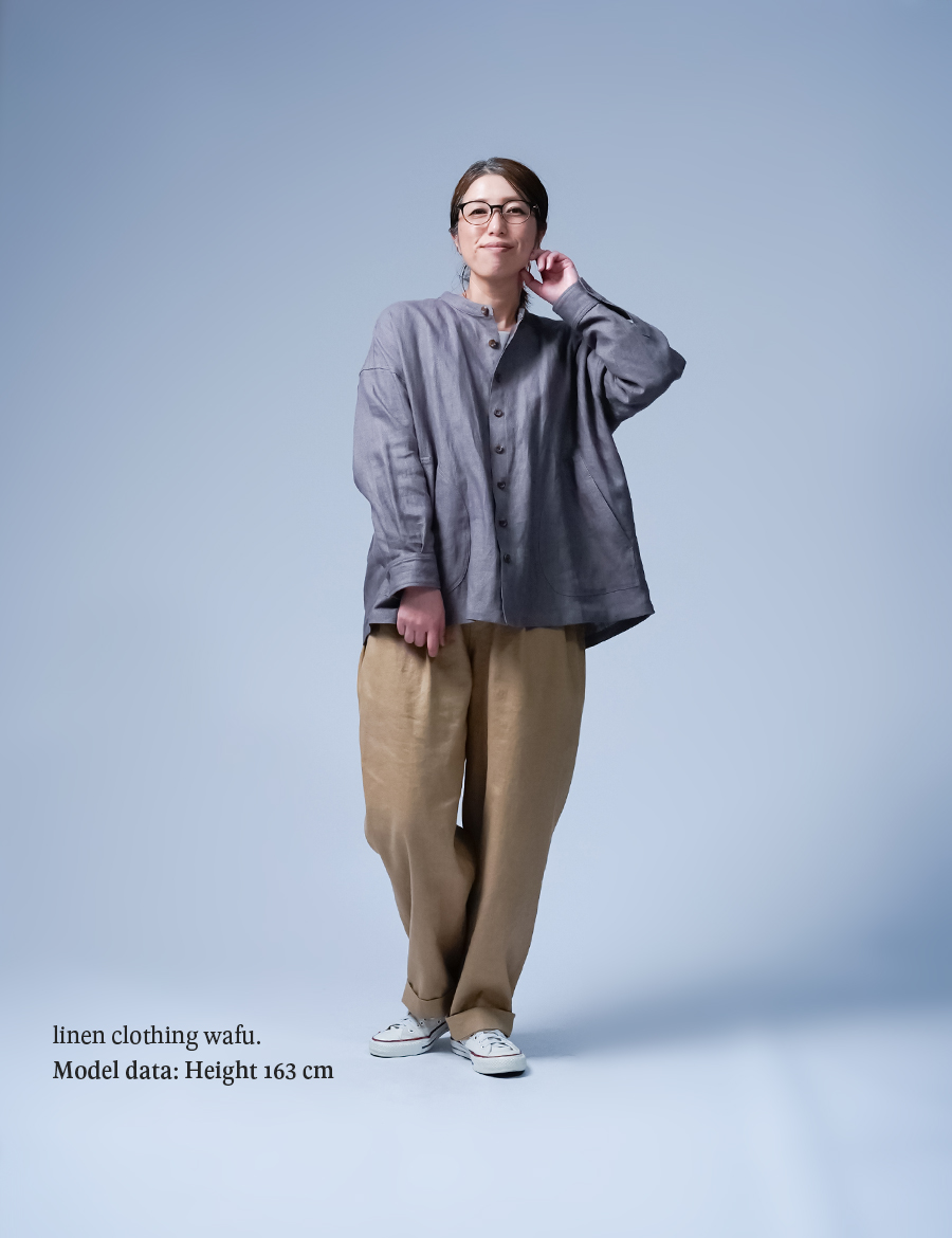 wafu 厚地 プレミアムリネン オーダー品 ／ フラックス - 柄・バイ