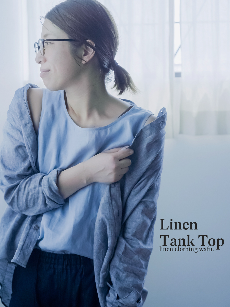 リネンタンクトップ】脇汗対策の救世主 よしタンクNEO ／ 4色展開 p005d