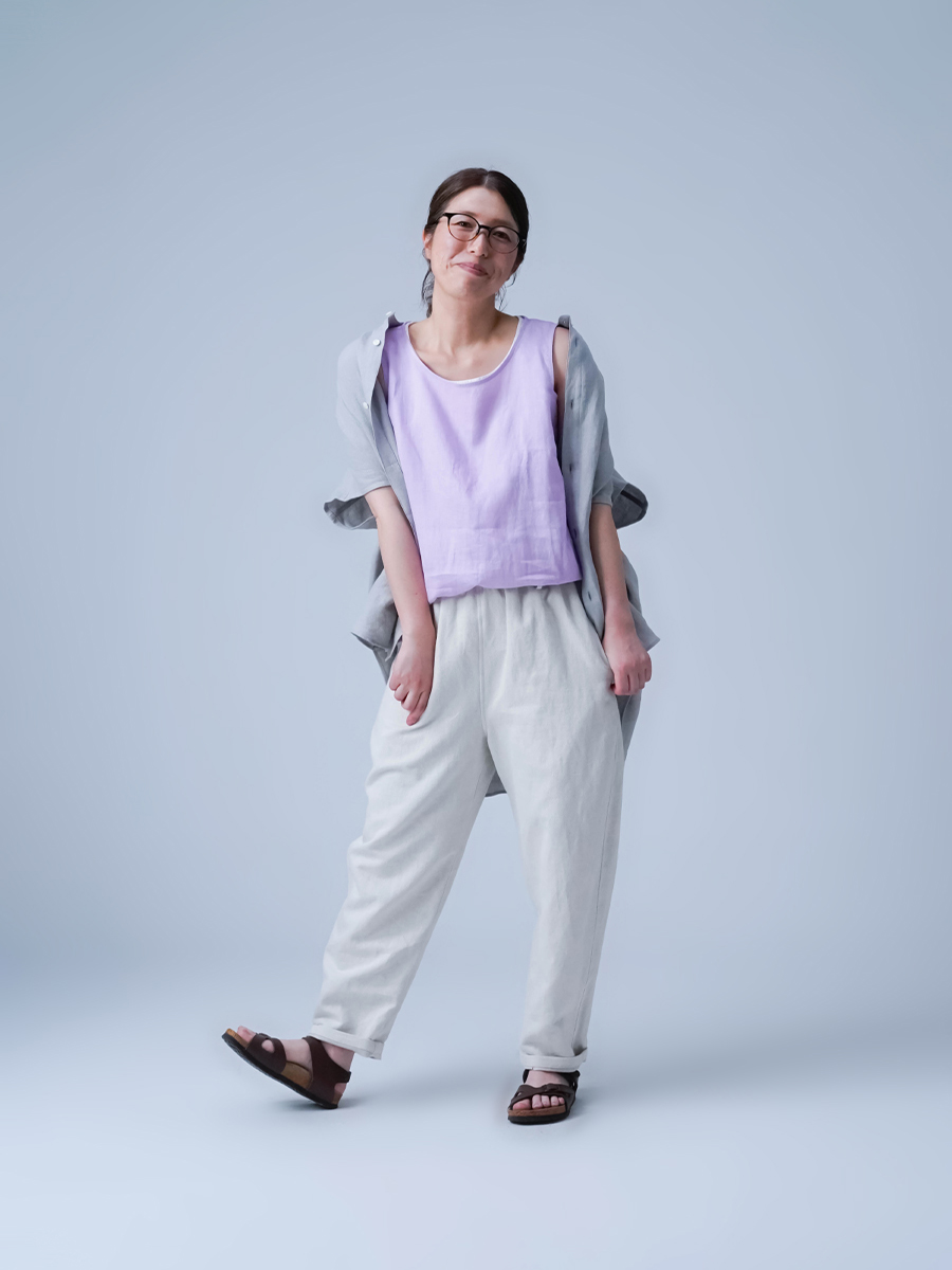 リネンタンクトップ】脇汗対策の救世主 よしタンクNEO ／ 4色展開 p005d