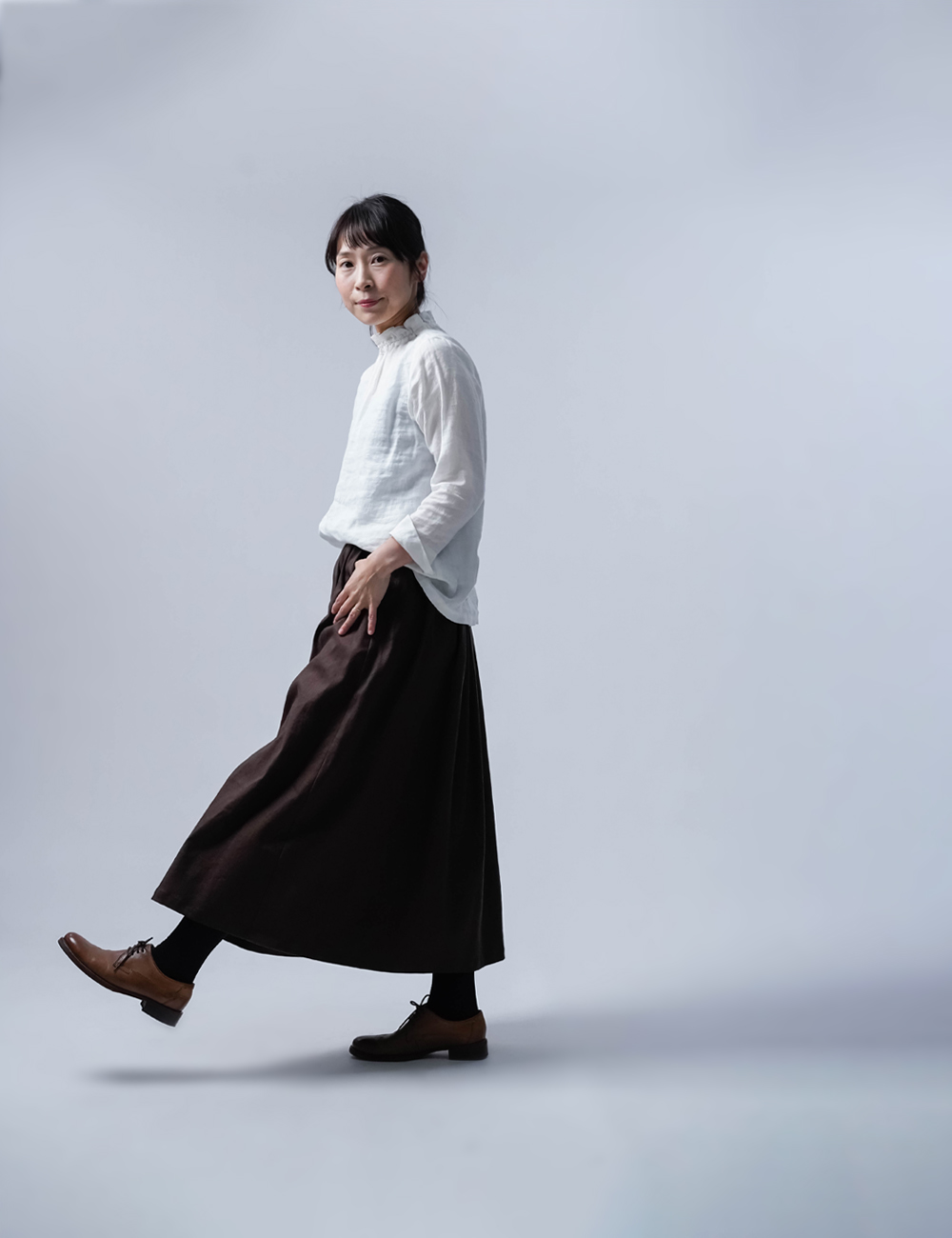 wafu】【タックスカート】伸びる！ソロテックス / マロンショー s019b-mac2