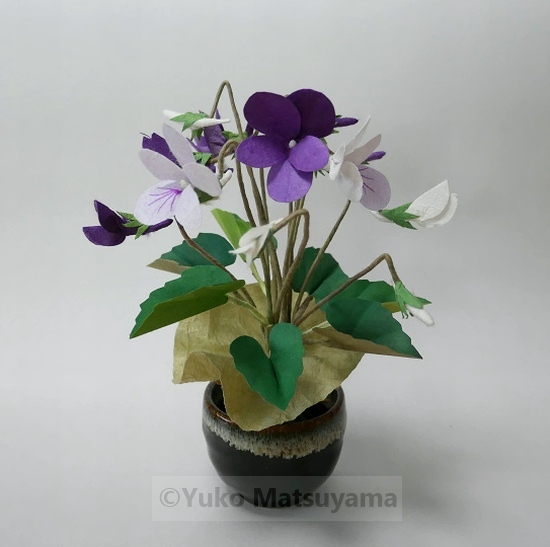すみれのブーケ | 和紙クラフト by ymatsu