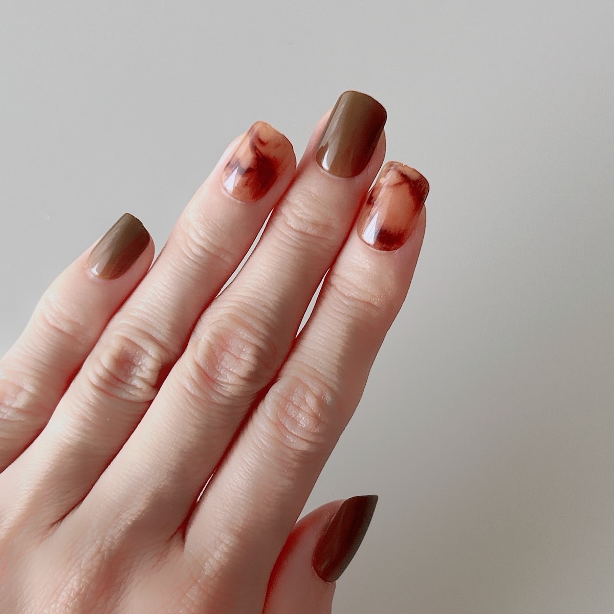 OUTLET】つけ爪 PB. fasmy ネイルチップ 24枚入 03 ブラウンマーブル