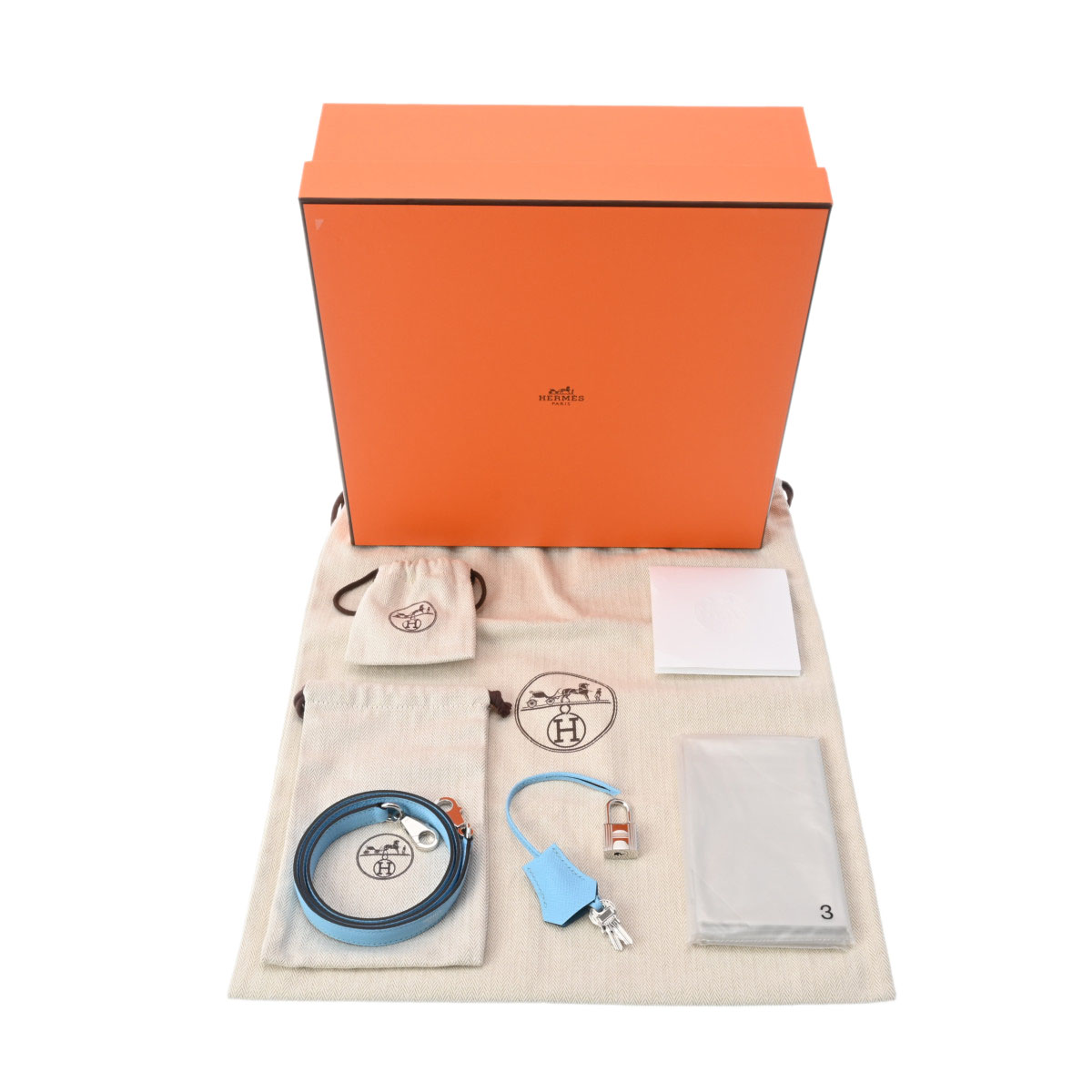 エルメス ボリード 1923 25 セレステ/パラジウム金具 ヴォーエプソン