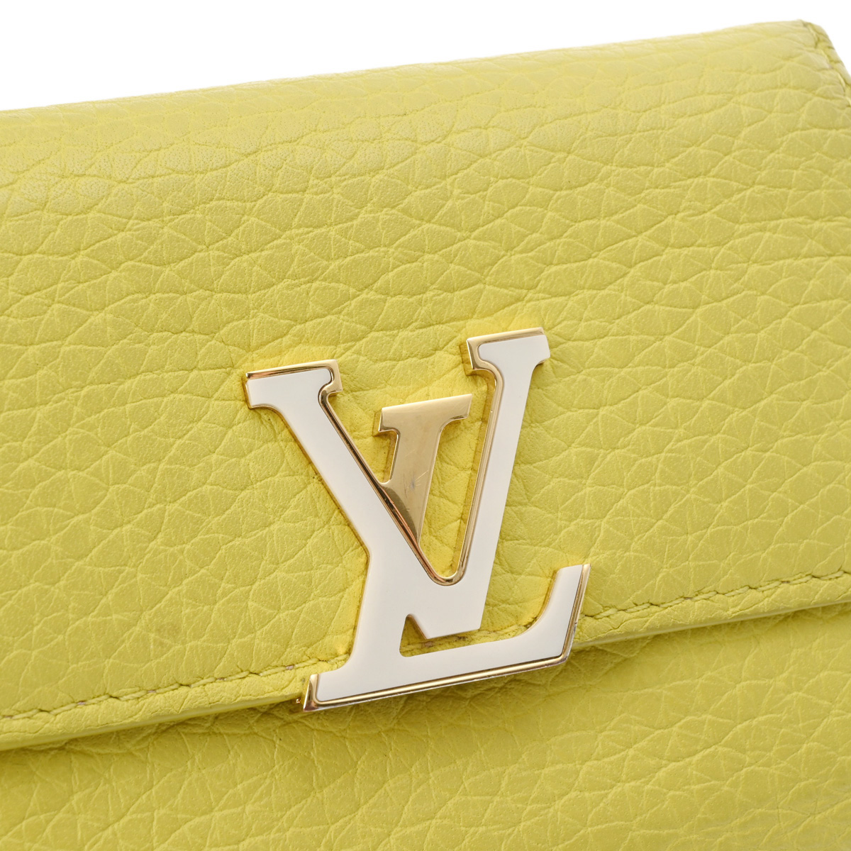 ルイヴィトン ポルトフォイユ カプシーヌ XS セドラ/ライムイエロー