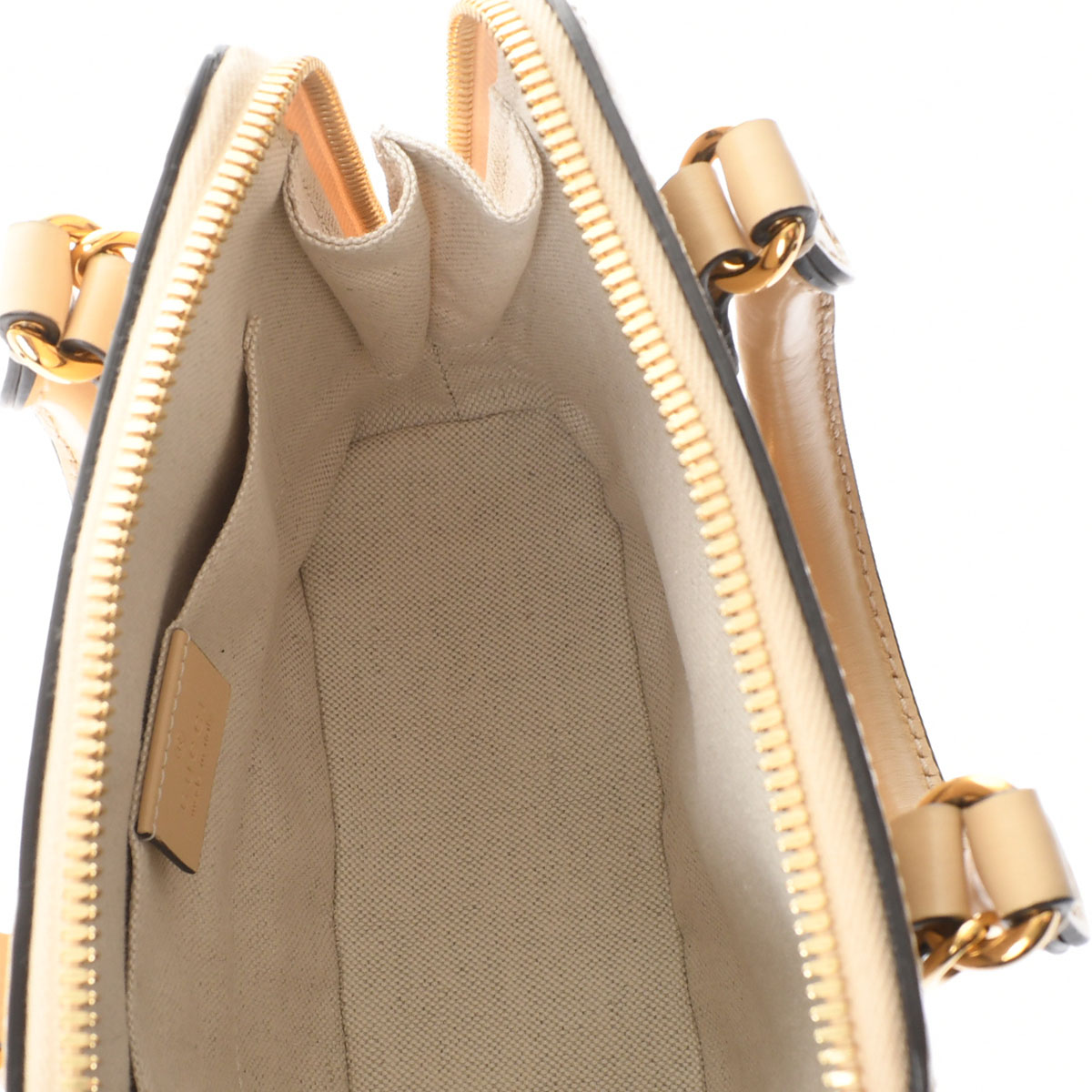 グッチ ホースビット1955 ミニ トップハンドルバッグ 2WAY ベージュ