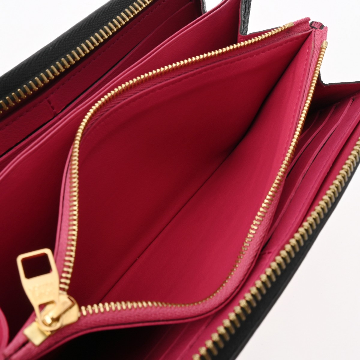 ルイ ヴィトン ポルトフォイユ・コメット ノワール/ピンク M63102