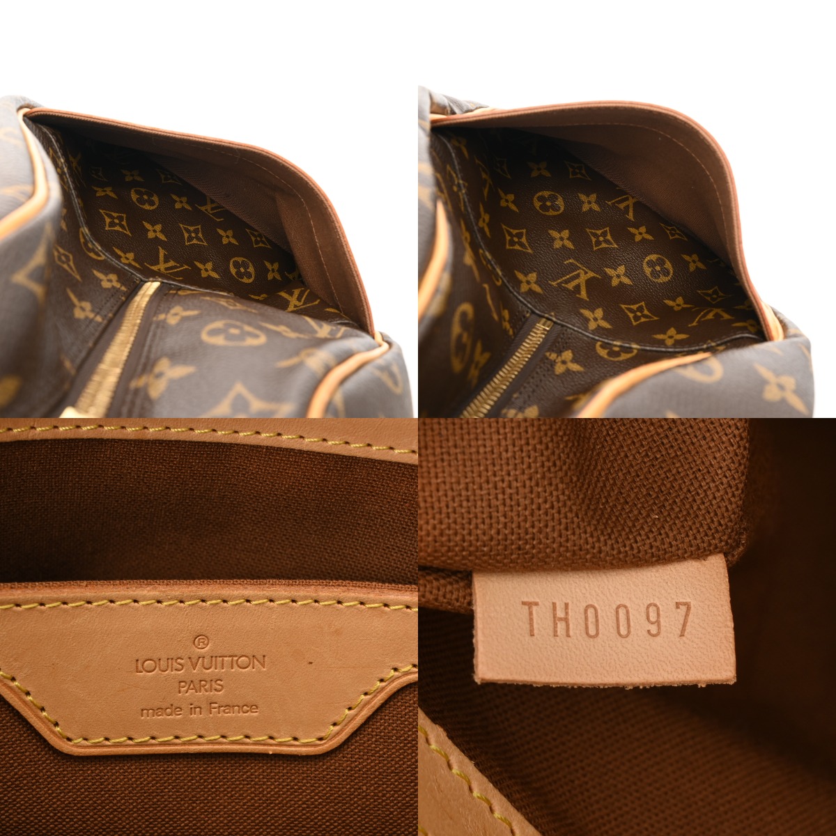 ルイヴィトン モノグラム キャリーオール ブラウン M40074 モノグラム