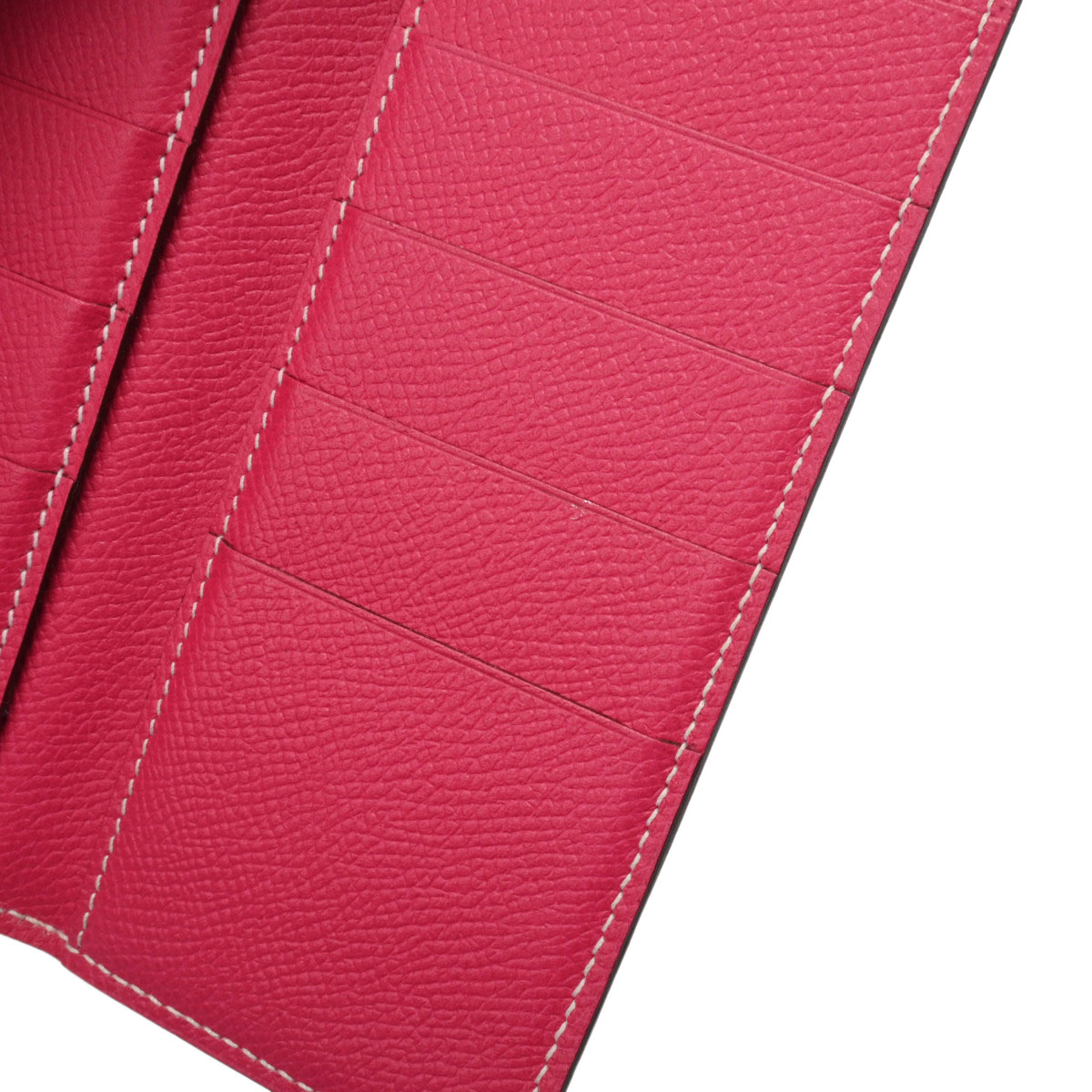 エルメス ベアン デュプリ 三つ折り財布 ローズディリアン ヴォー