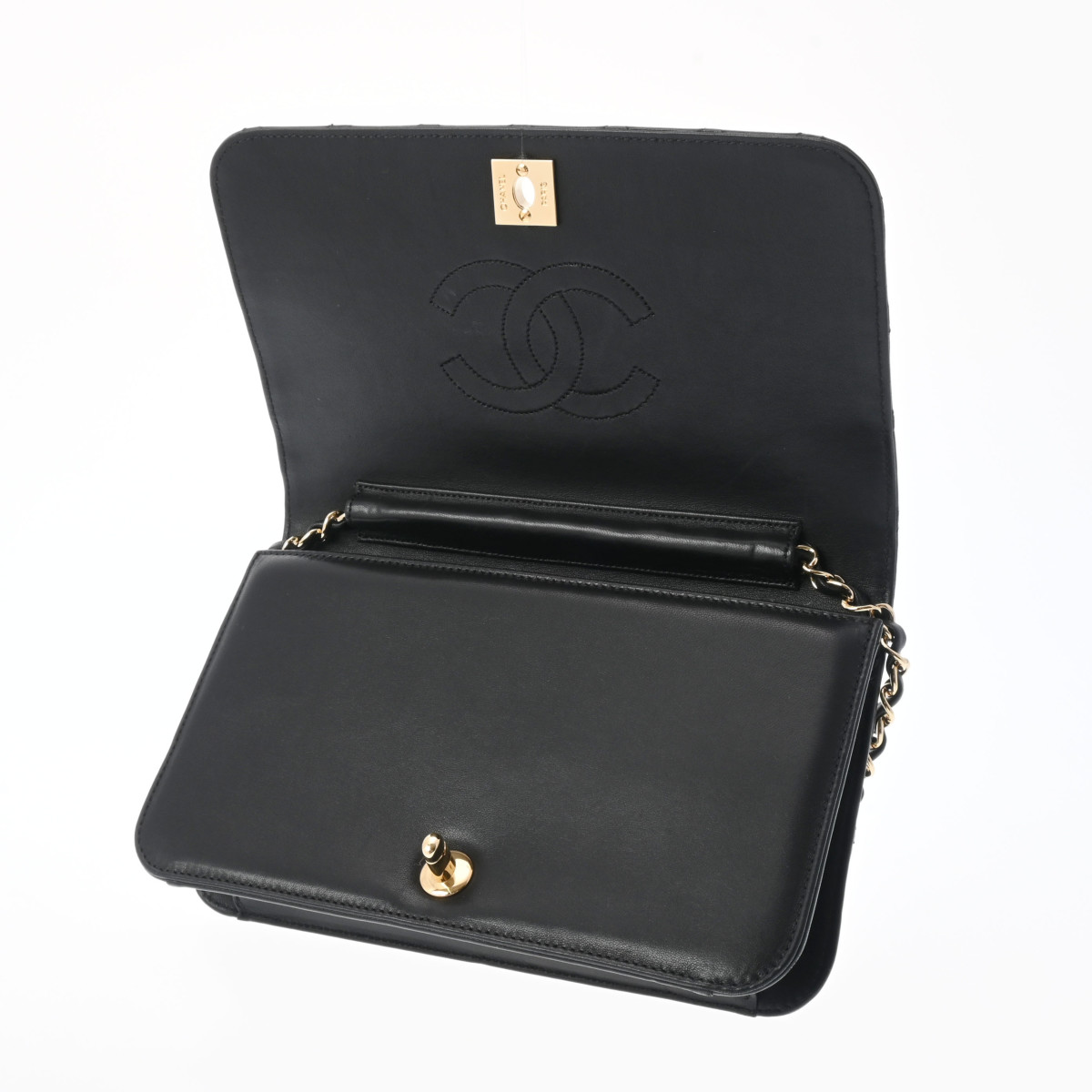 シャネル / CHANEL マトラッセ フルフラップ ターンロック チェーン