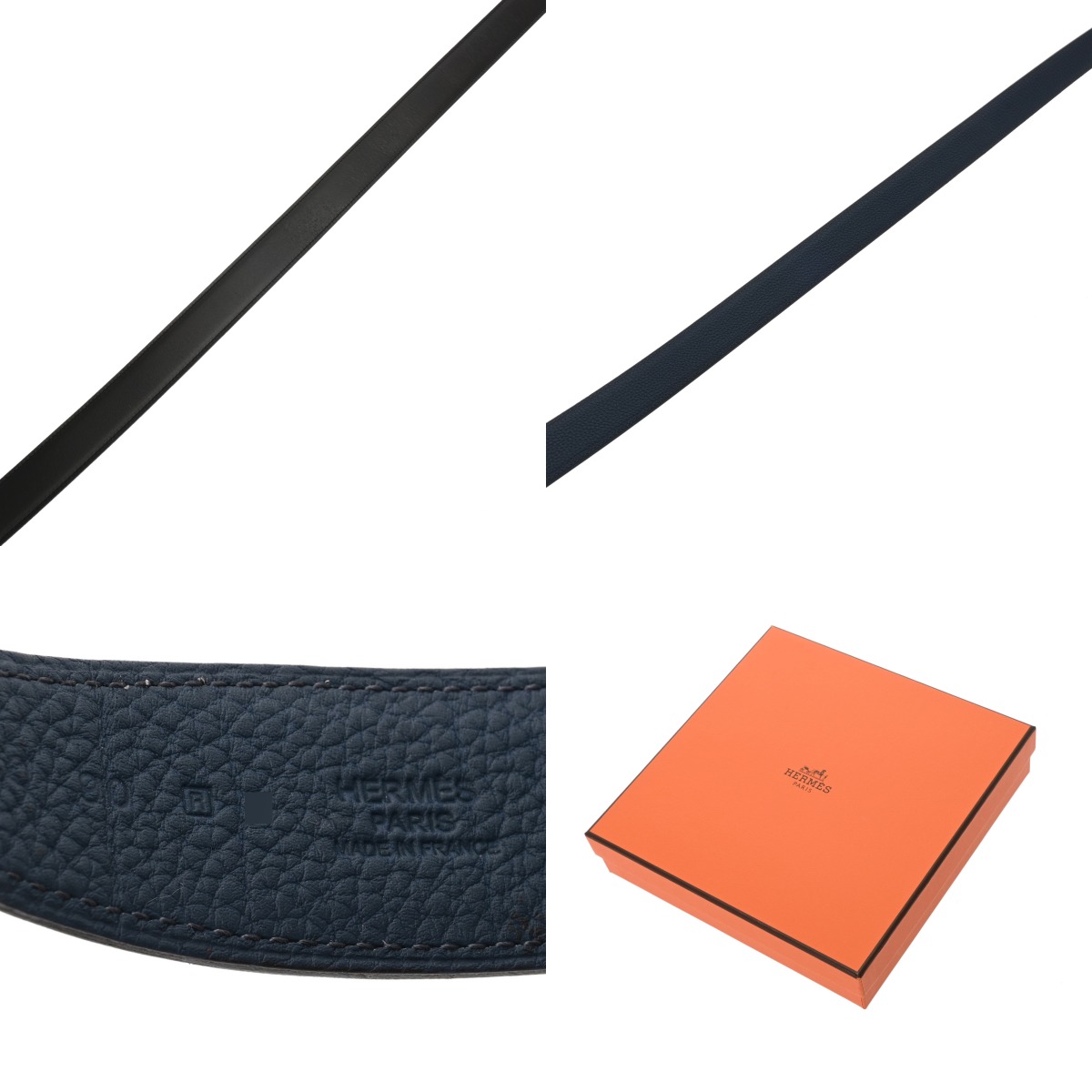 エルメス ベルトバックル H オ カレ レザーベルト #90 ブラック