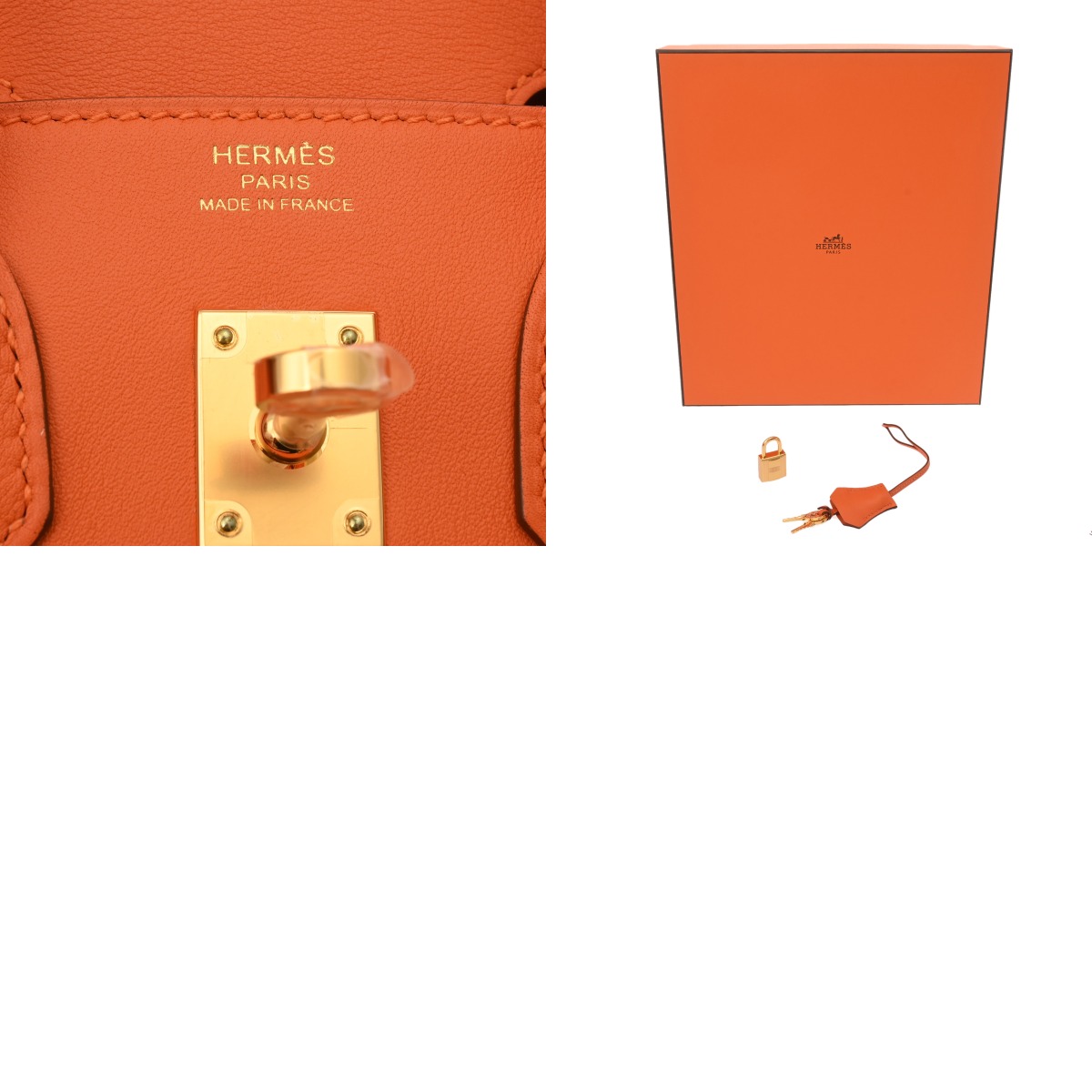 エルメス バーキン 25 オレンジ ヴォースイフト レディース バッグ
