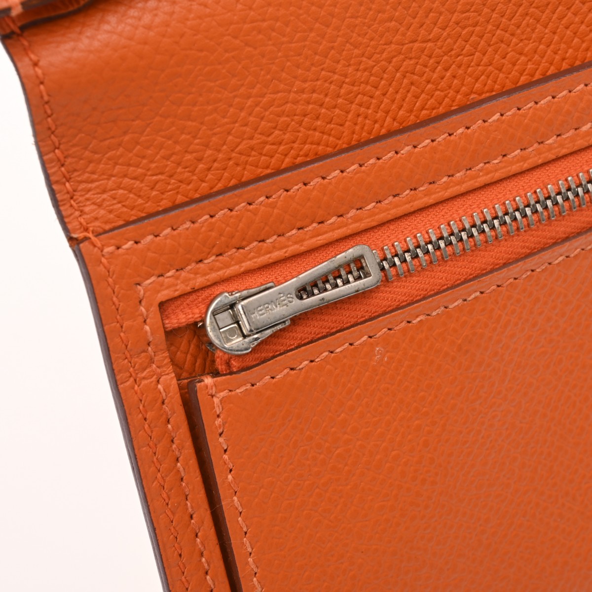エルメス ベアン スフレ オレンジ ヴォーエプソン ユニセックス 財布