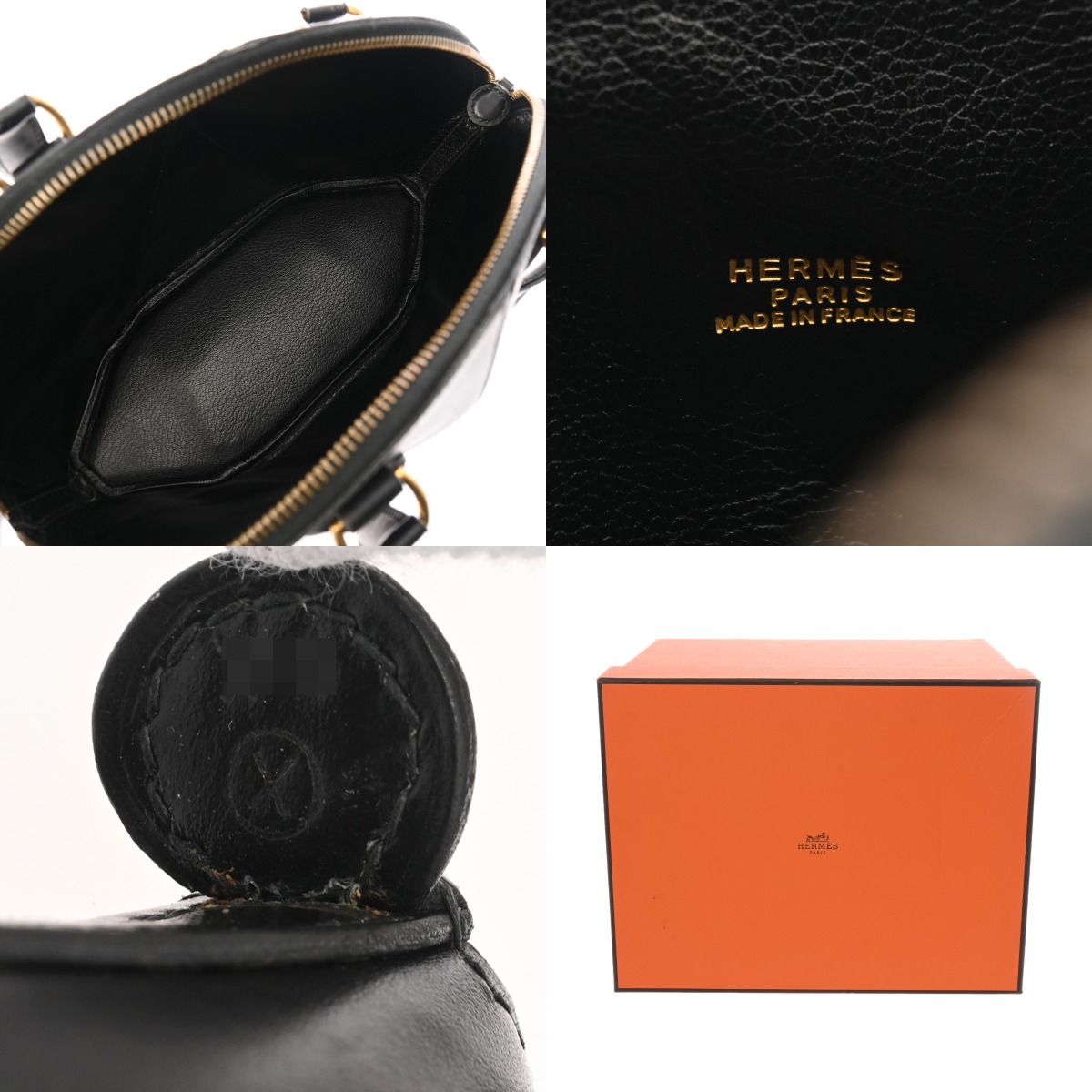 エルメス イルドヴォー ブラック ボックスカーフ レディース バッグ