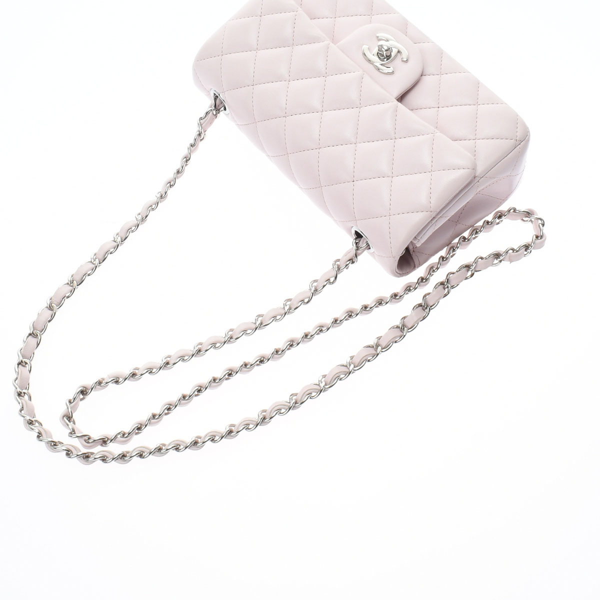 マトラッセ ミニフラップバッグ 20 ライトピンク/シルバー金具 A69900