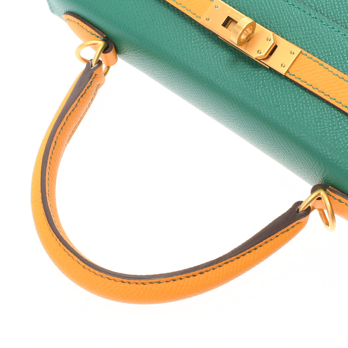 エルメス / HERMES ケリー25 外縫い SPオーダー グリーン/ジョーヌ
