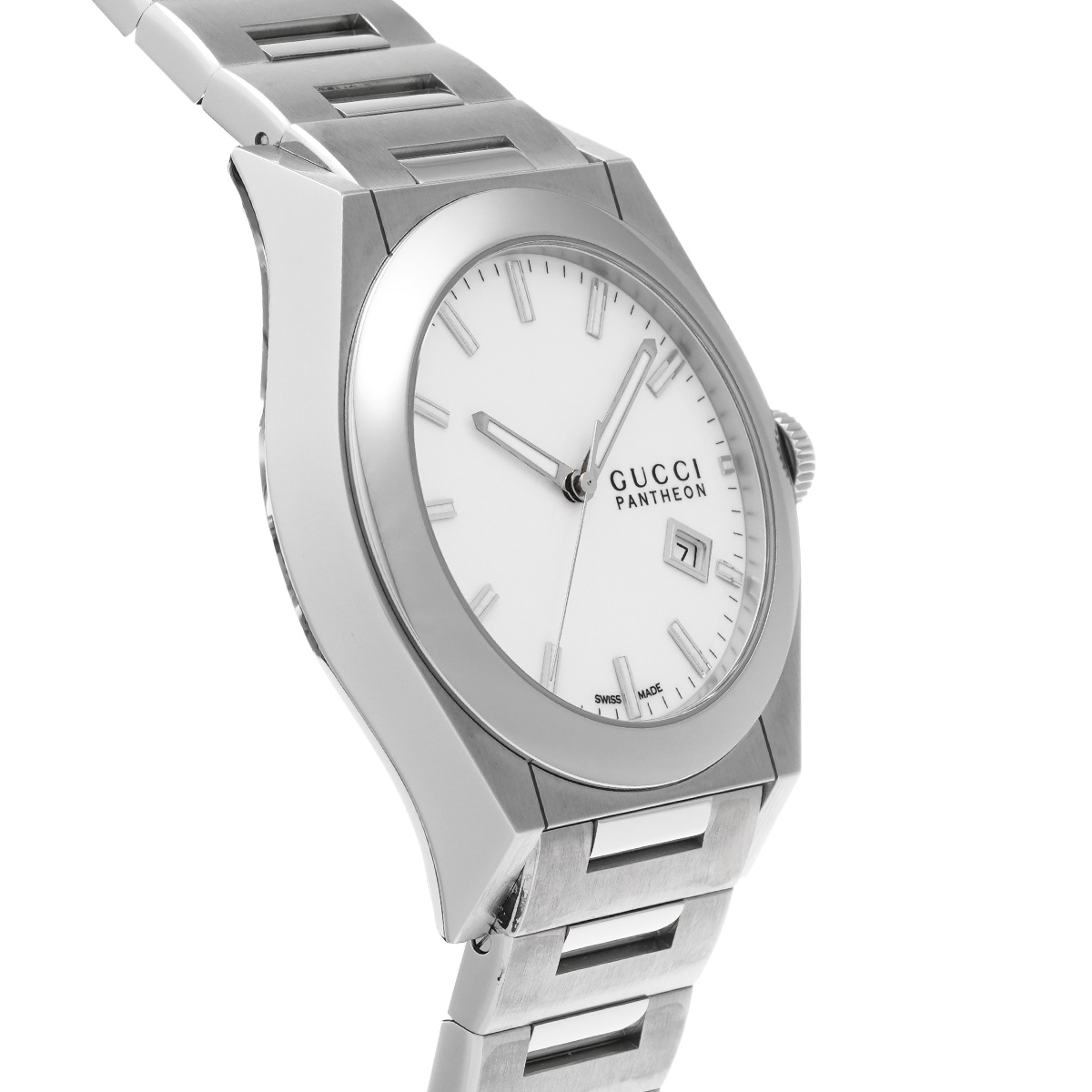 グッチ パンテオン 115.2 ホワイト ユニセックス 時計 【中古