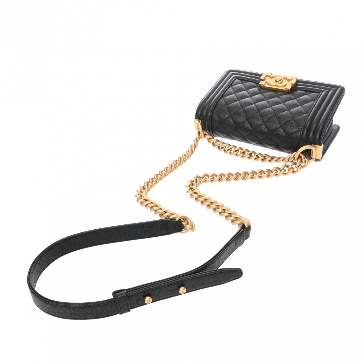 シャネル ボーイシャネル チェーンショルダー ブラック A67085 グレ