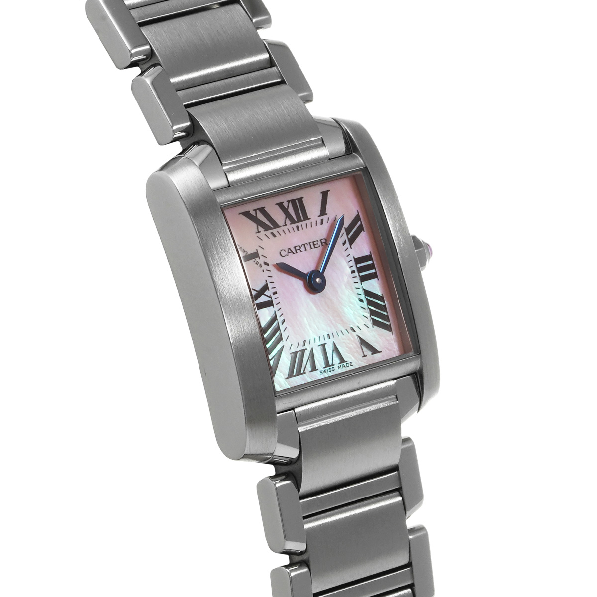 カルティエ タンク フランセーズ SM W51028Q3 ピンクシェル レディース