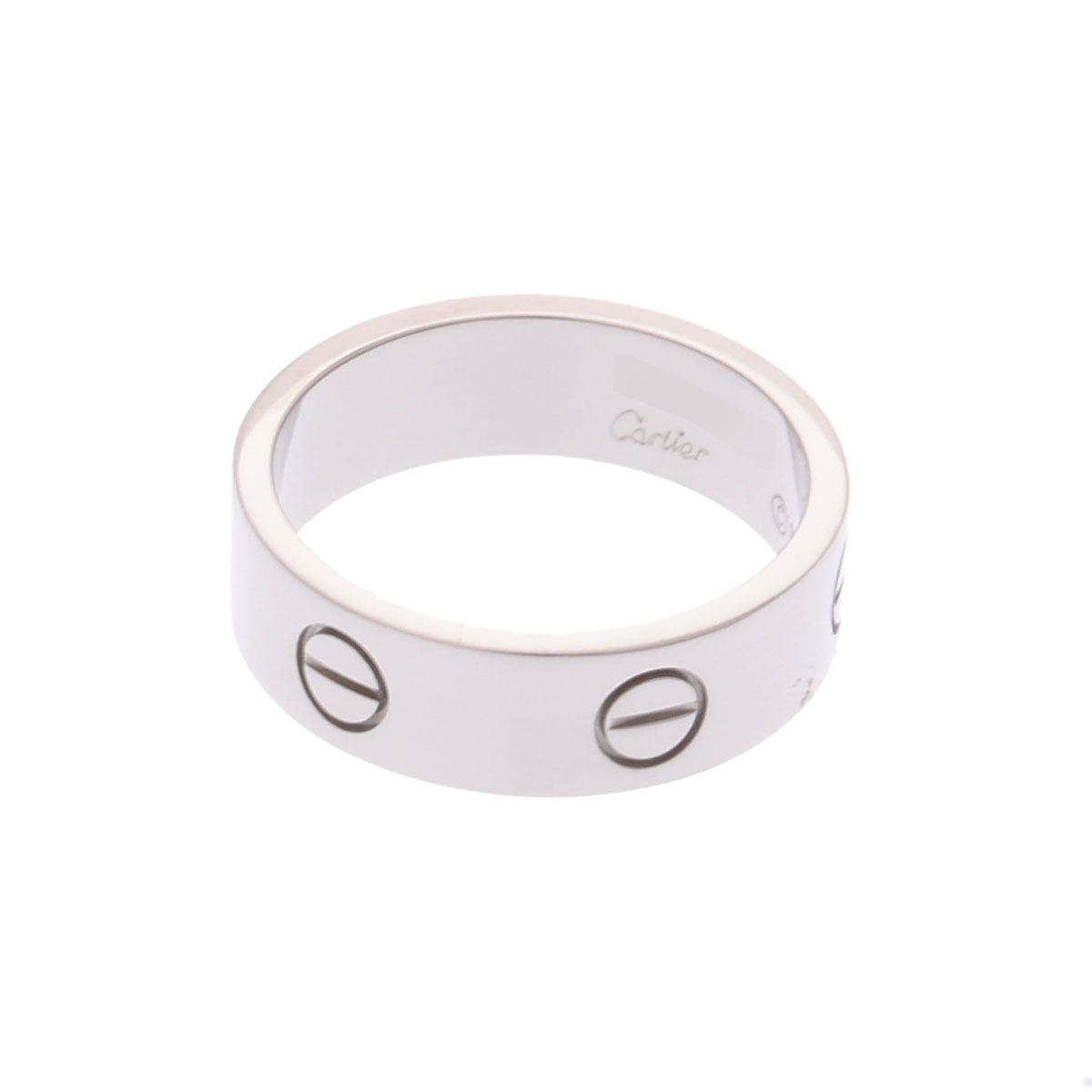 カルティエ ラブリング #57 シルバー K18ホワイトゴールド WG メンズ