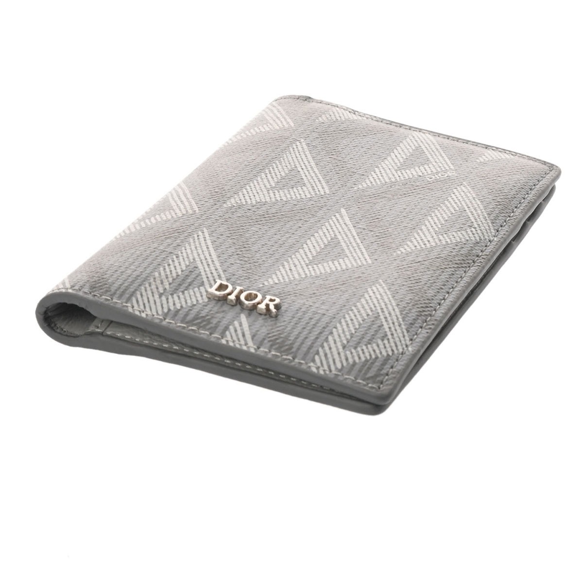 ディオール カードケース CDダイヤモンド グレー PVC メンズ 【中古