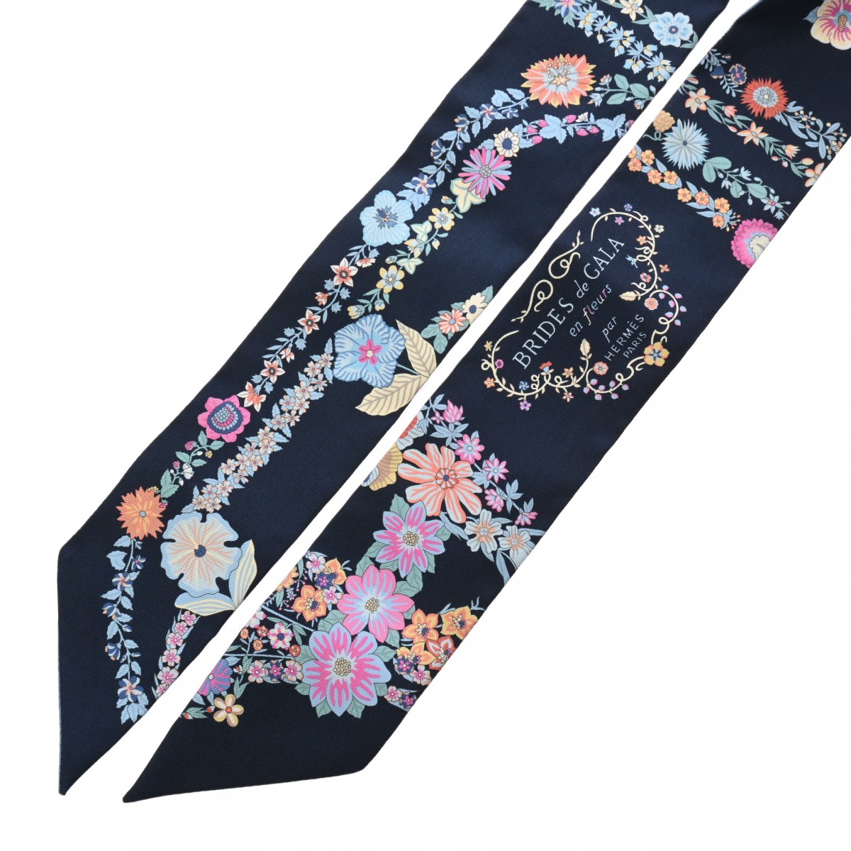エルメス ツイリー BRIDES DE GALA EN FLEURS ブルー系/マルチカラー