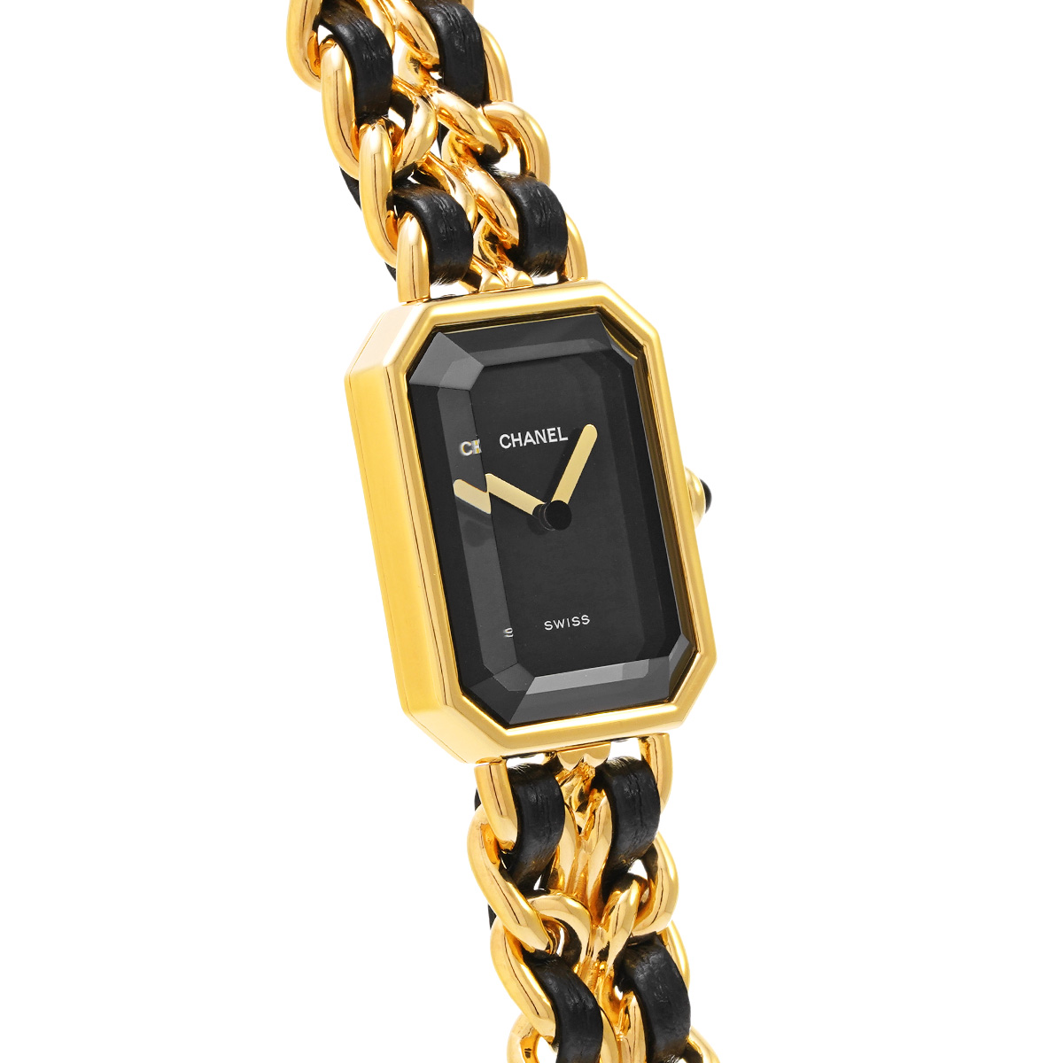 シャネル プルミエール S H0001 ブラック レディース 時計 【中古