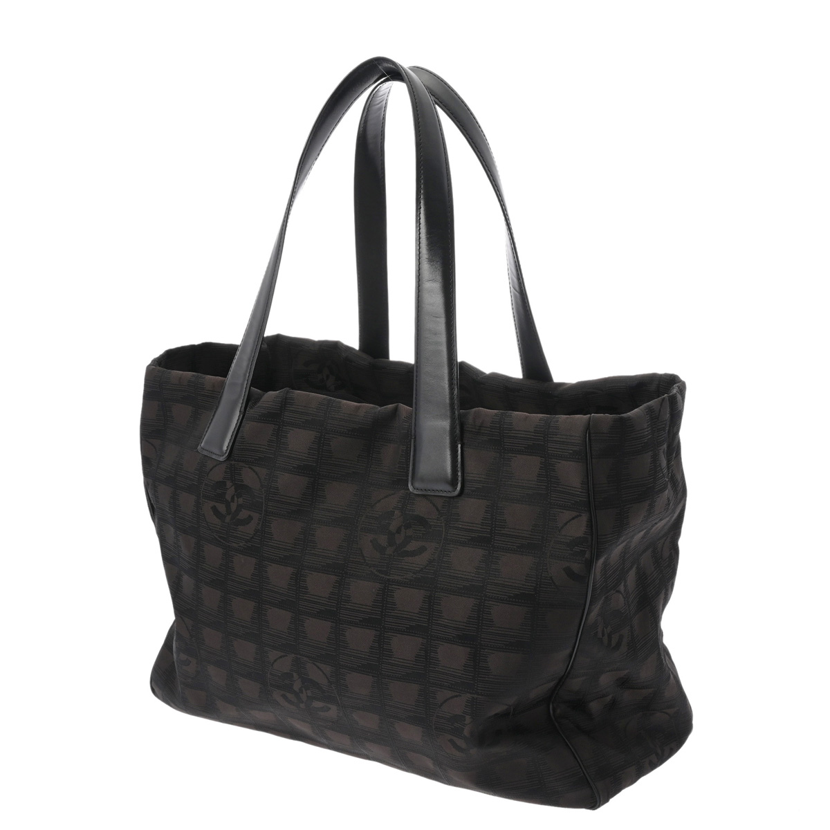 シャネル ニュートラベルライン トート MM マロン ナイロン レディース