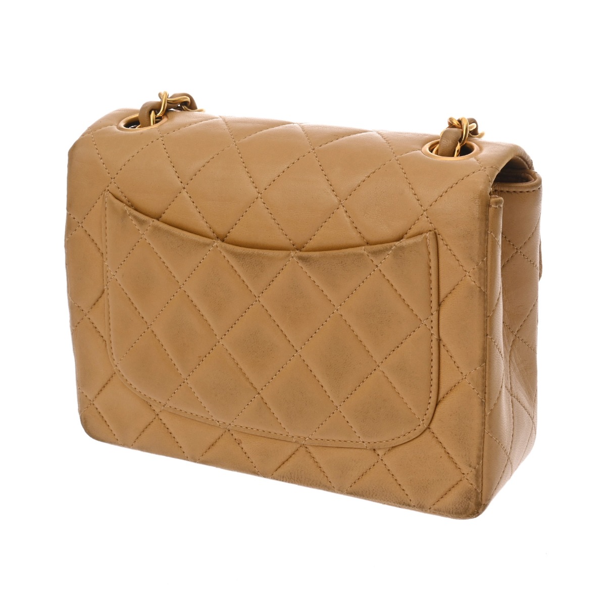 シャネル マトラッセ チェーンショルダー 18cm ベージュ AS0148