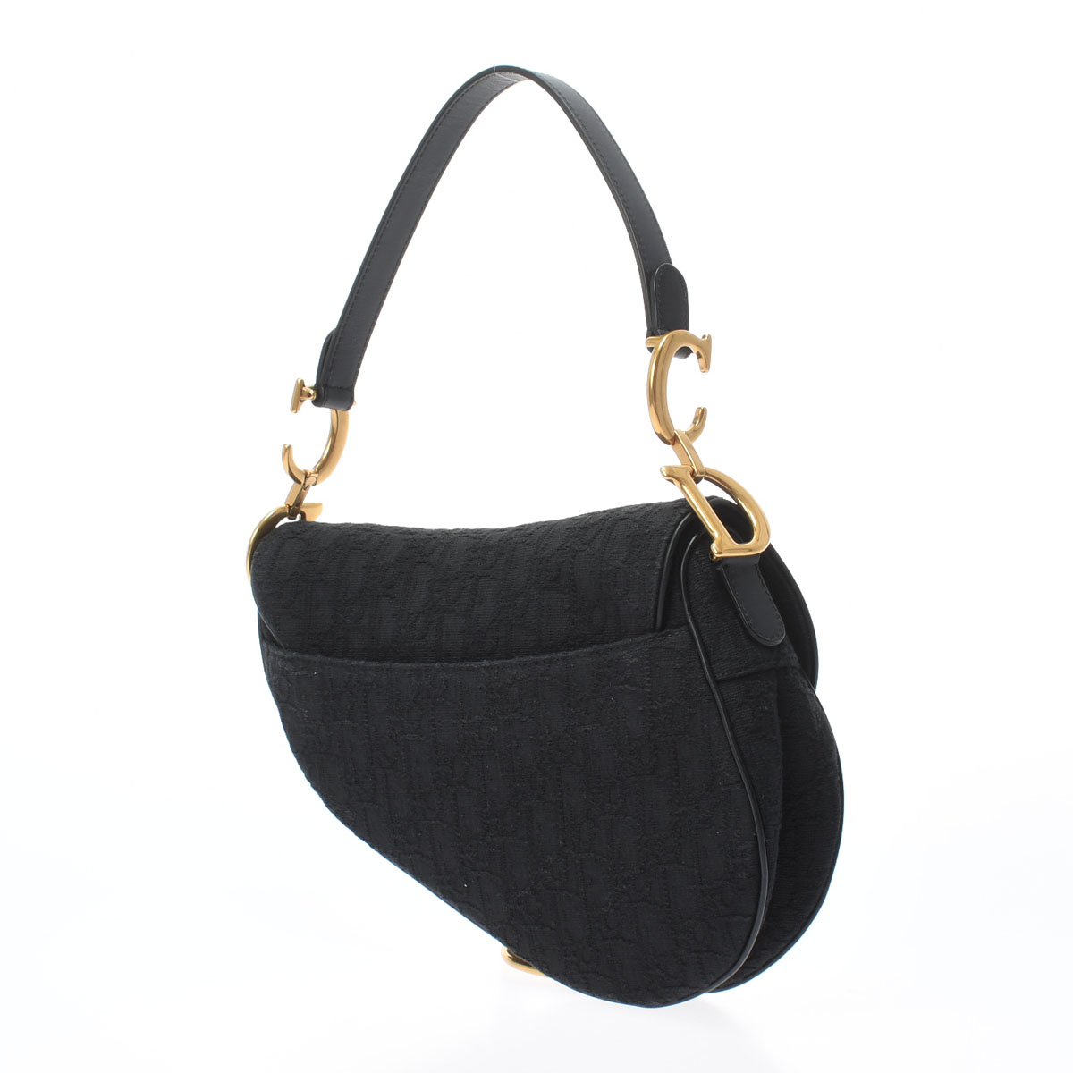 ディオール サドルバッグ ブラック/ゴールド金具 M0446CTZQ オブリーク