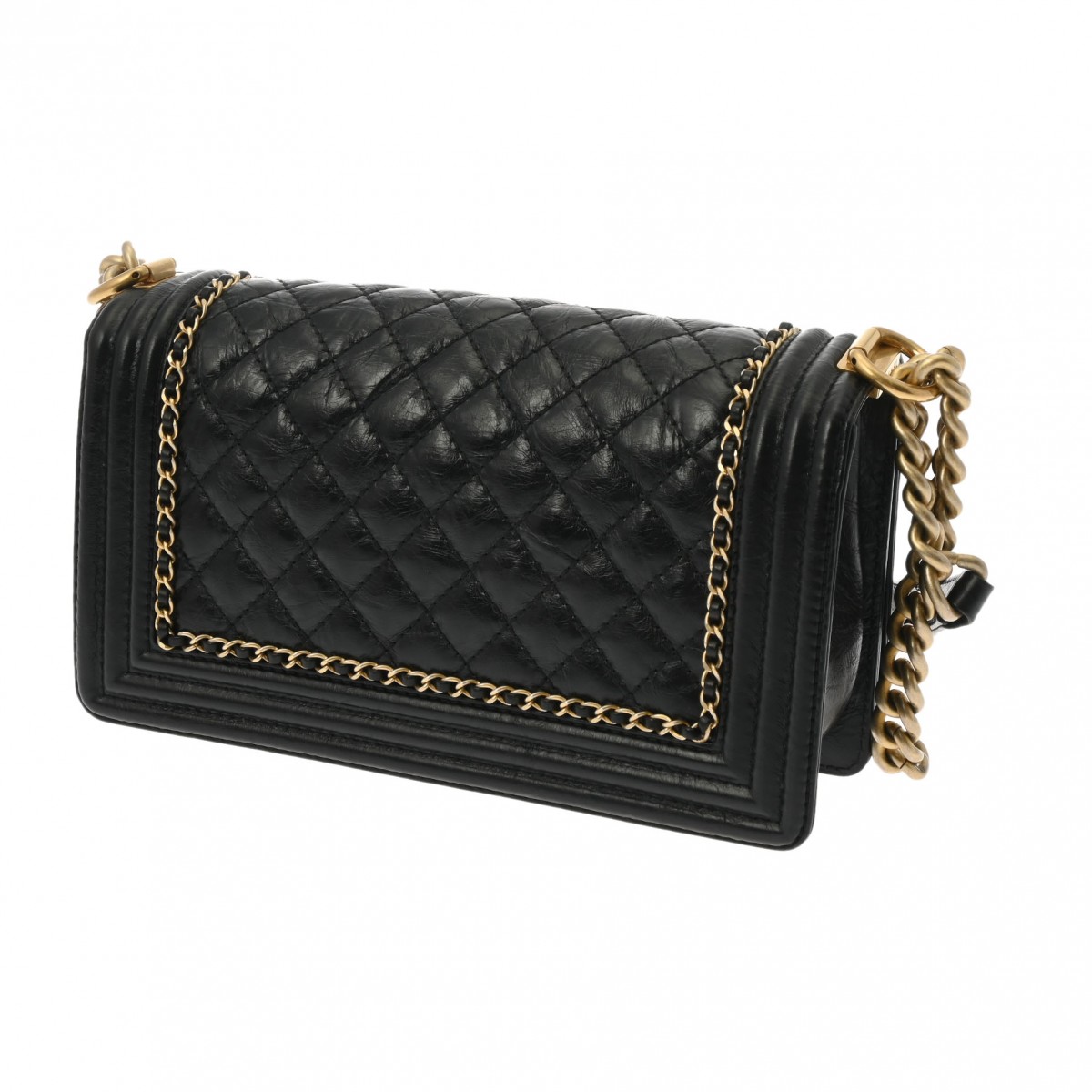 シャネル ボーイシャネル チェーンショルダー 25cm ブラック A67086