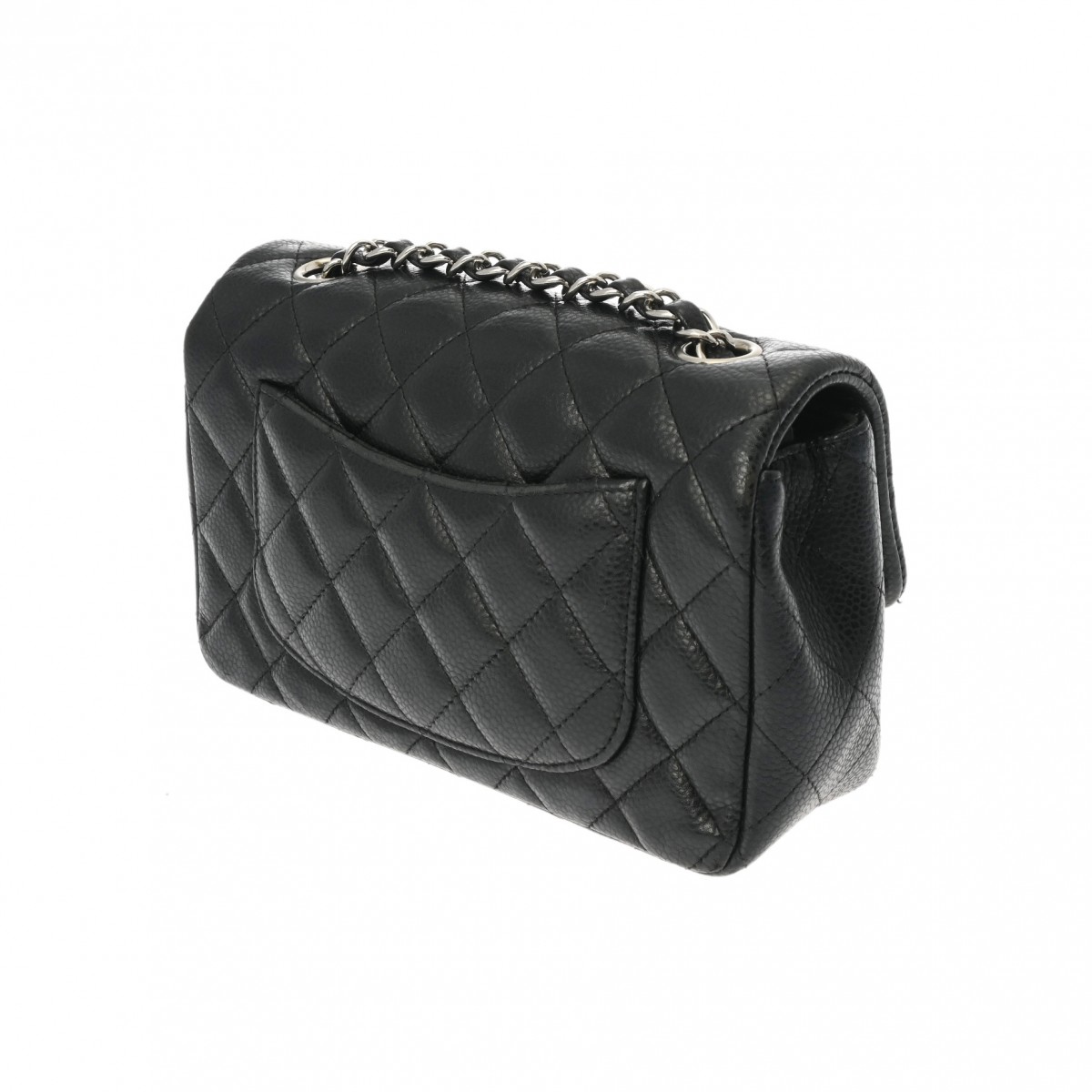 シャネル マトラッセ ミニフラップバッグ 20 ブラック/シルバー金具