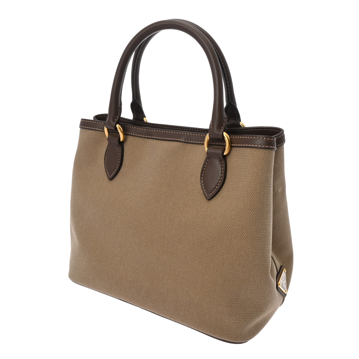 プラダ 2WAY カーキ/ブラウン 1BA172 ロゴジャガード/レザー