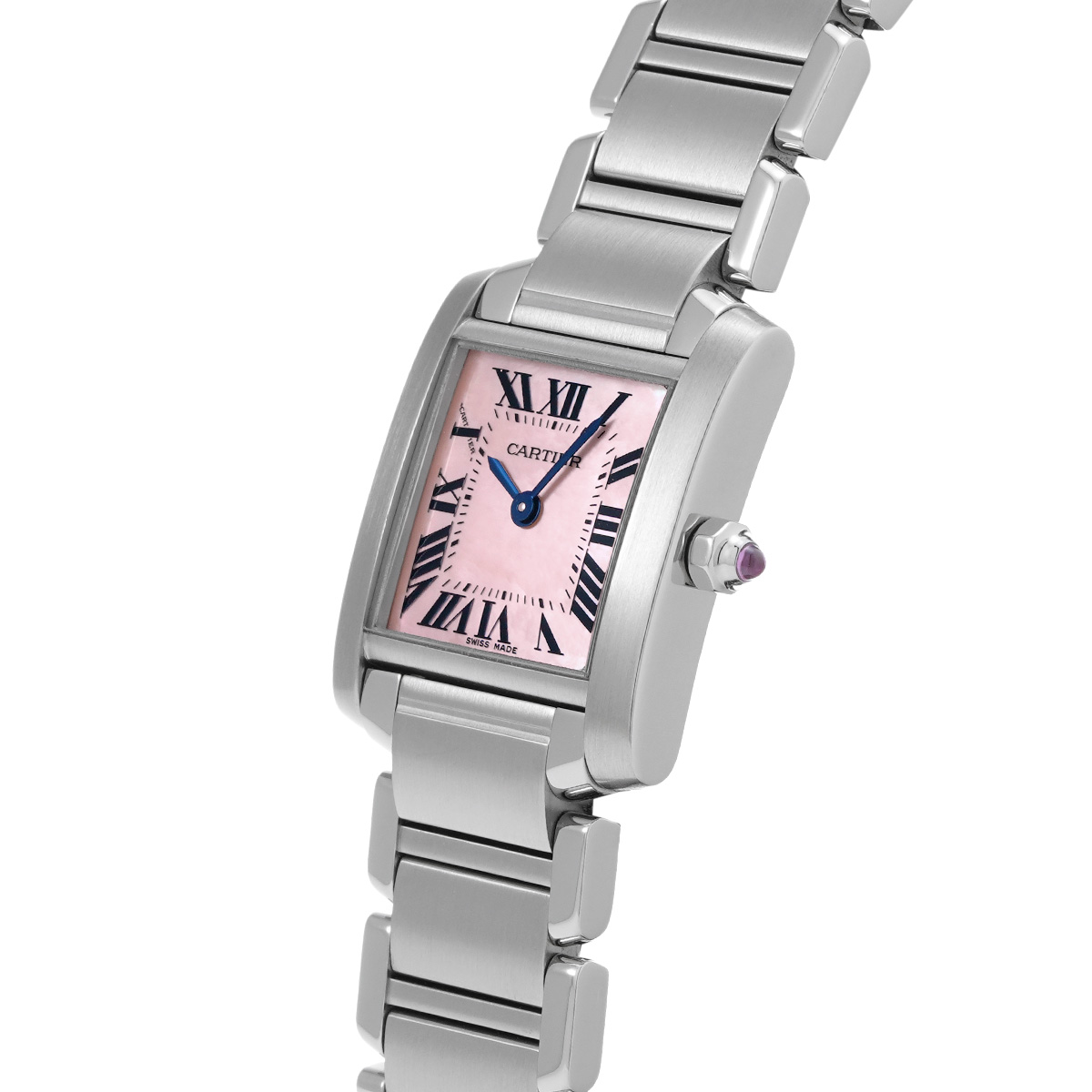 カルティエ タンク フランセーズ SM W51028Q3 ピンクシェル レディース
