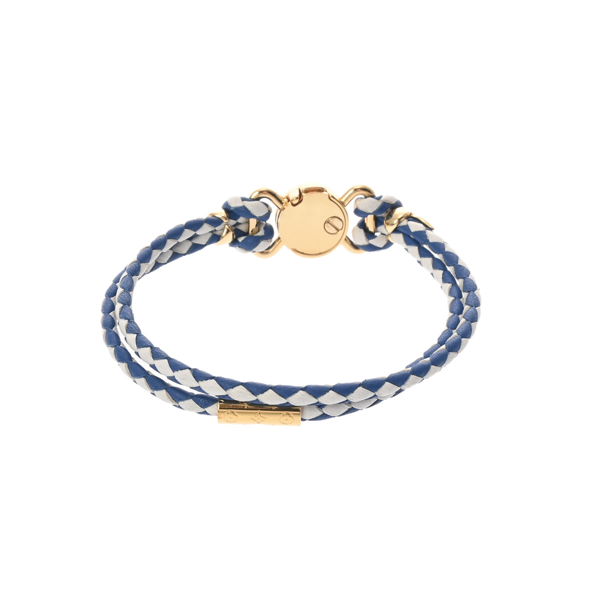 ルイ ヴィトン ブレスレット LV クリック イット ブルー/ゴールド