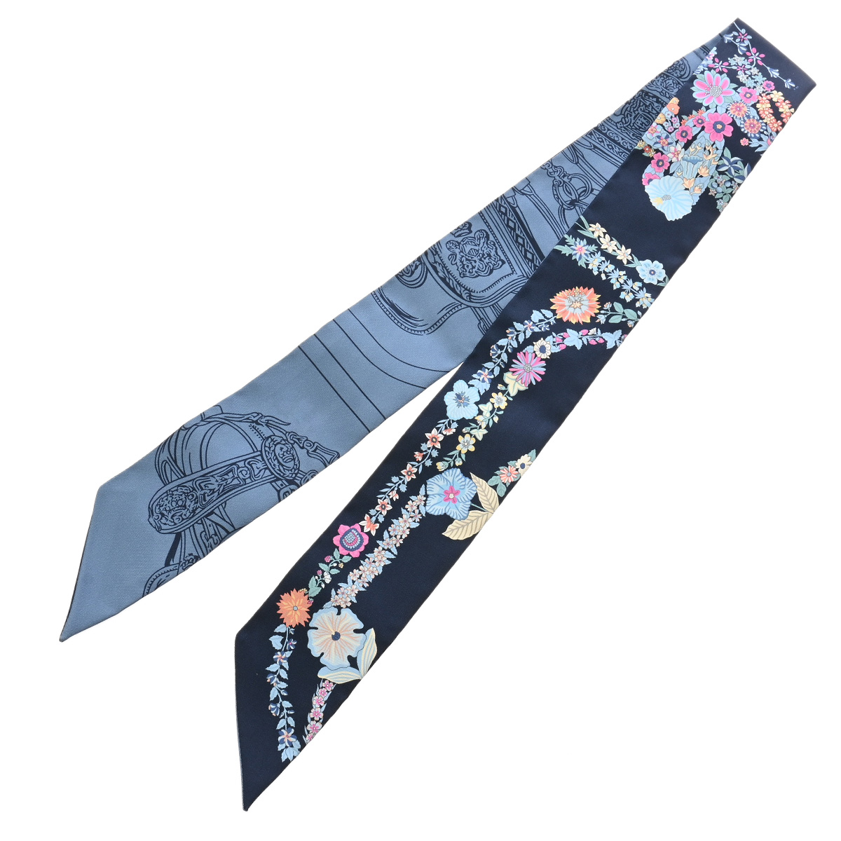 エルメス ツイリー BRIDES DE GALA EN FLEURS ブルー系/マルチカラー