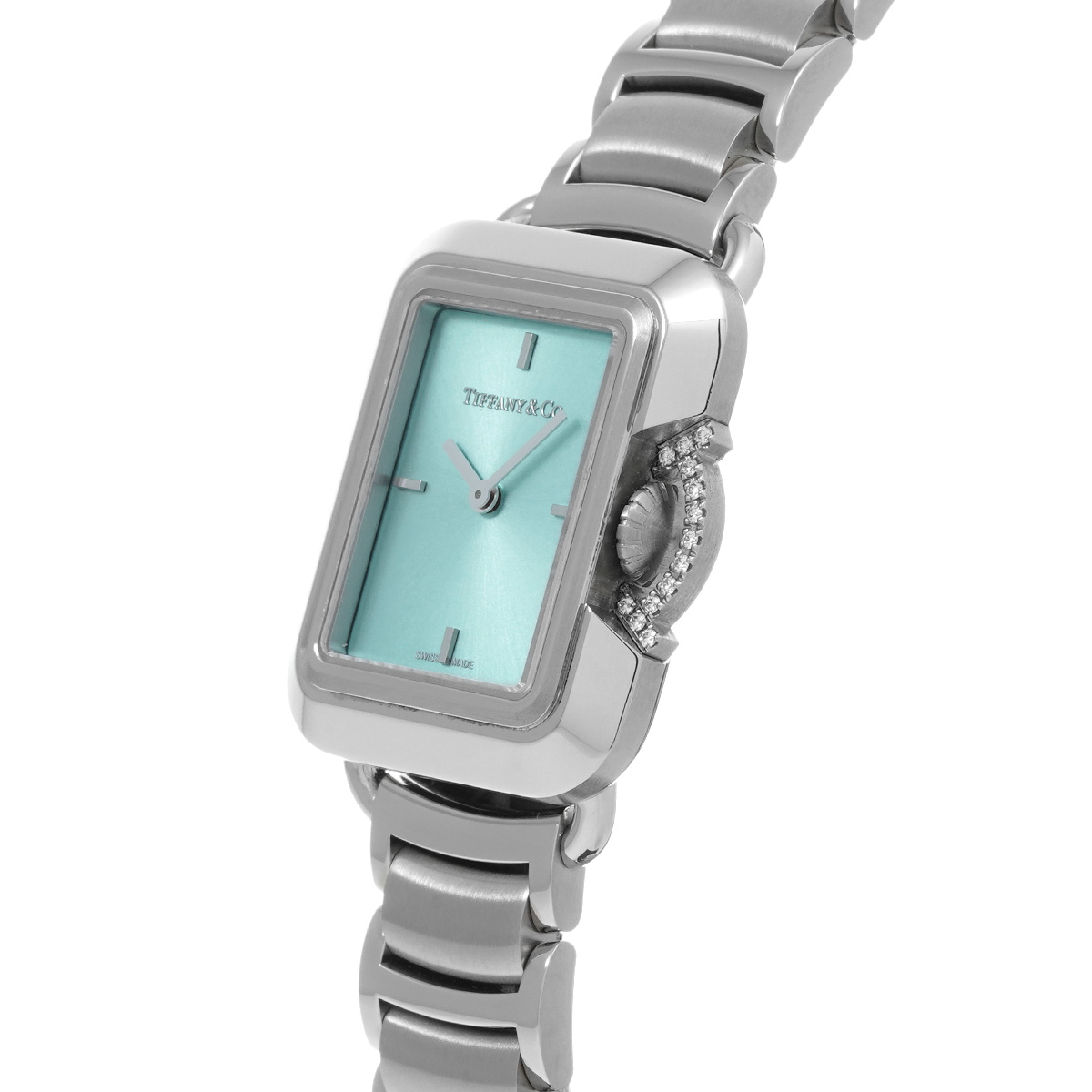 ティファニー ティファニー T 68482984 ブルー レディース 時計 【中古