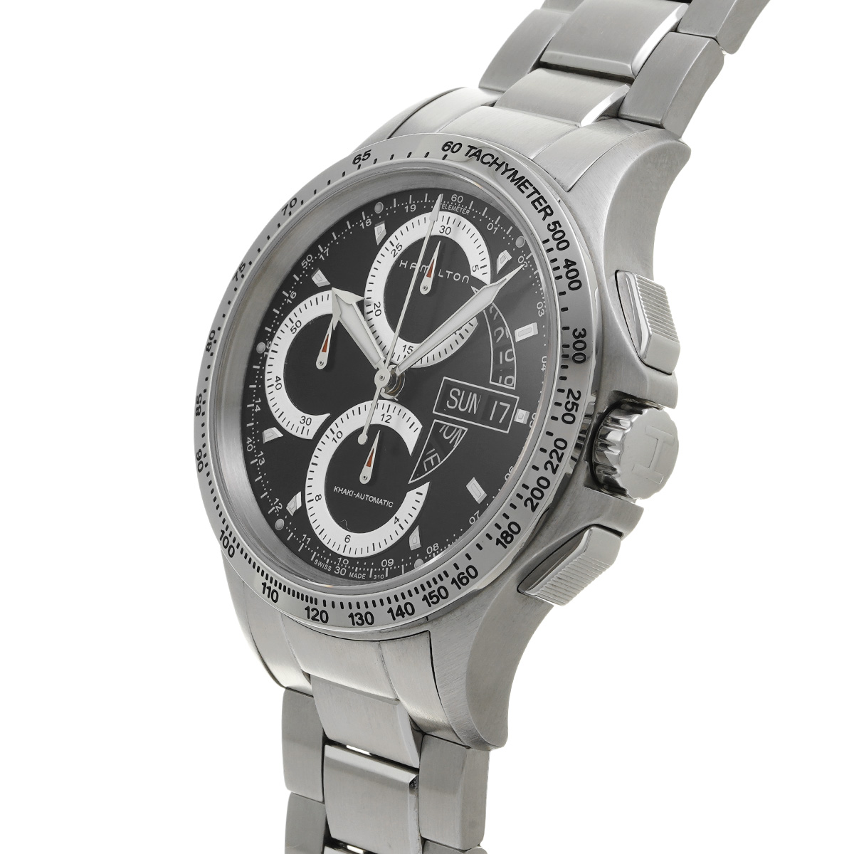 ハミルトン カーキ キング クロノグラフ H64616131 ブラック メンズ