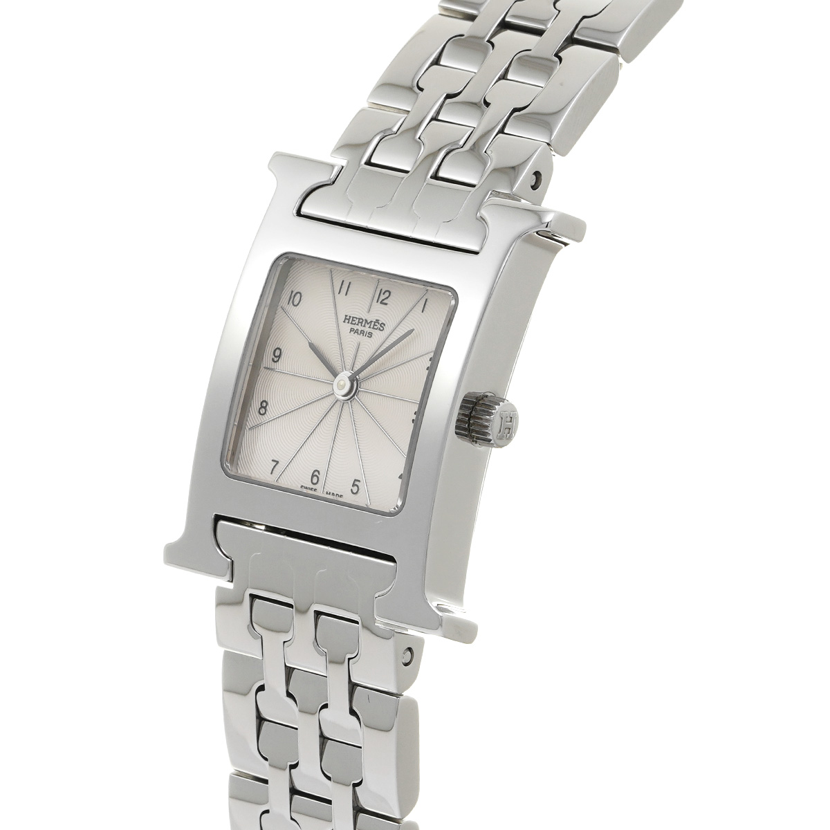 エルメス Hウォッチ HH1.210 アイボリー レディース 時計 【中古