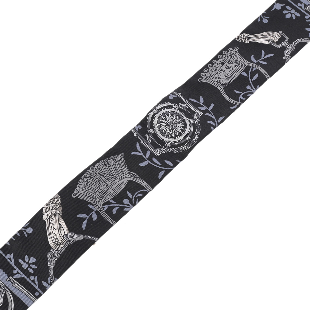 エルメス ツイリー ETRIERS REMIX ブラック 063502T シルク100