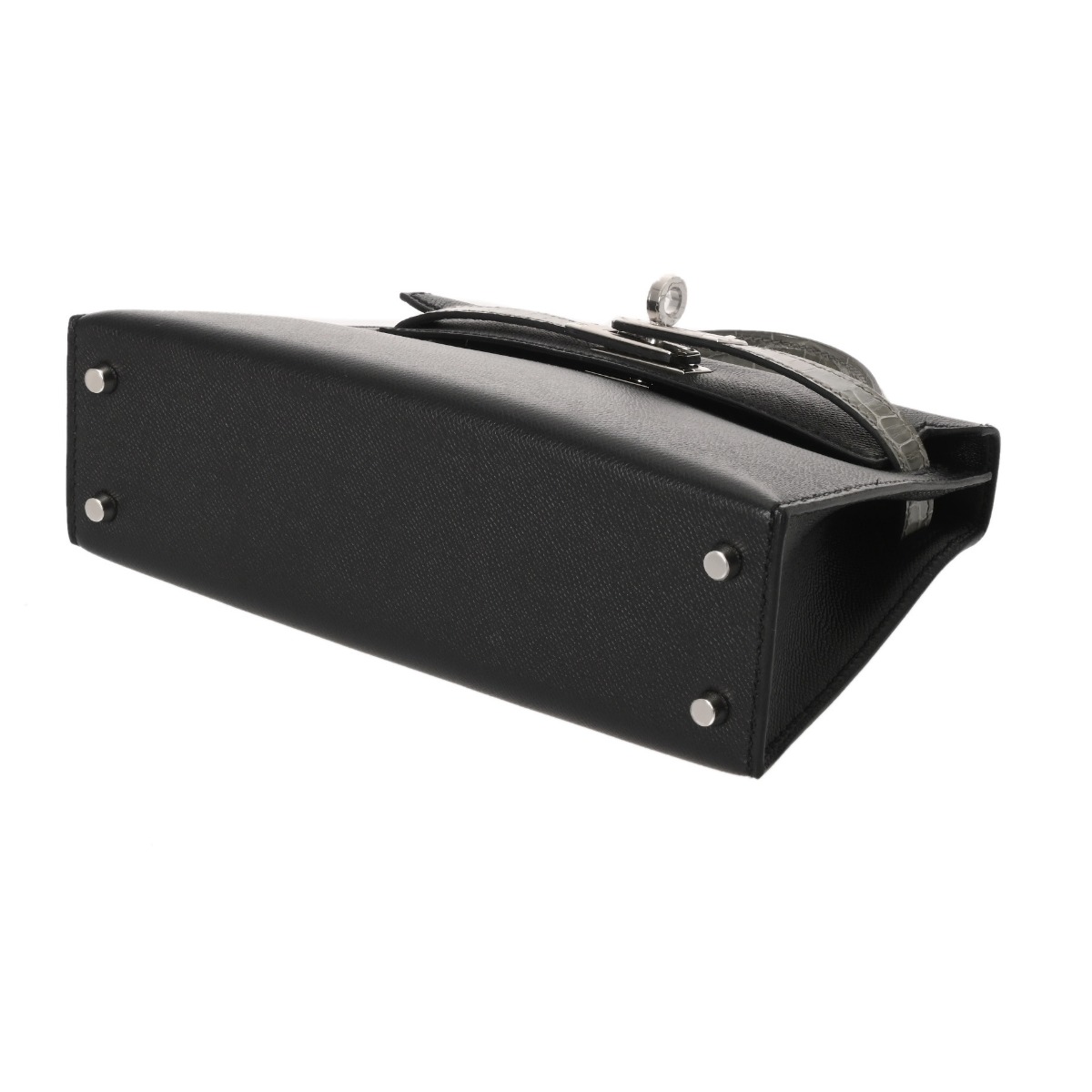 エルメス ミニケリー2 タッチ ブラック アリゲーターマット/ヴォー