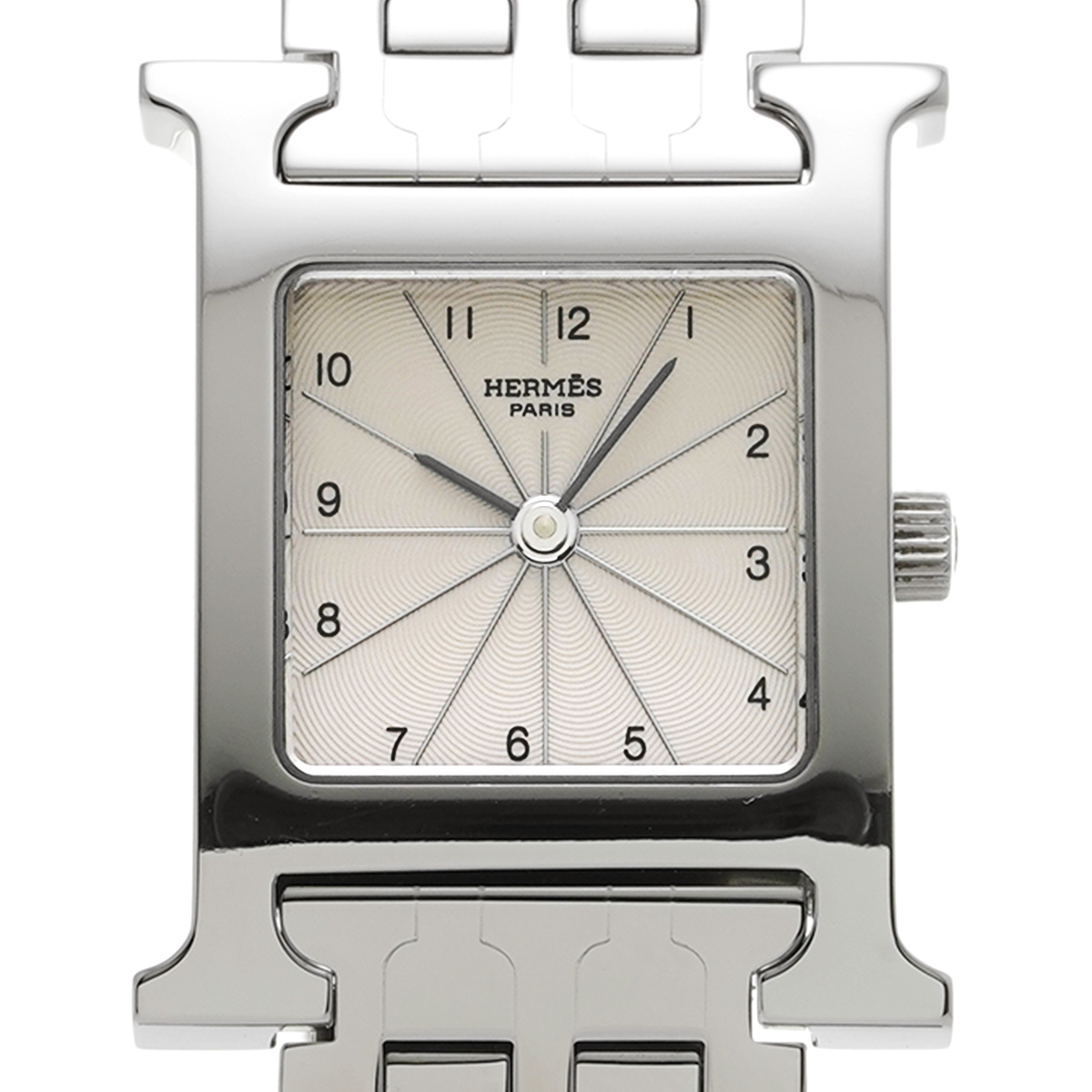 エルメス Hウォッチ HH1.210 アイボリー レディース 時計 【中古