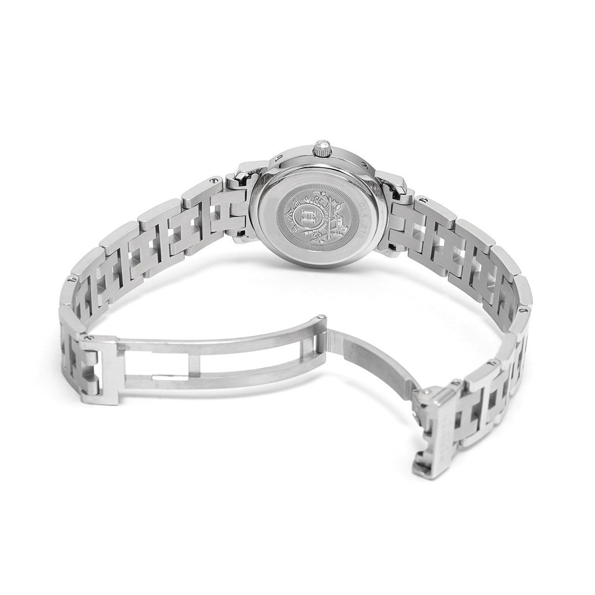 エルメス クリッパー CL4.210 ブルー レディース 時計 【中古