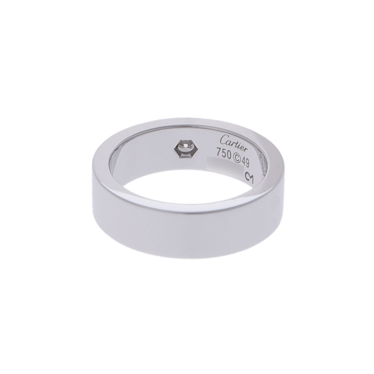 カルティエ ラブリング #49 クリスマス限定 シルバー K18ホワイト