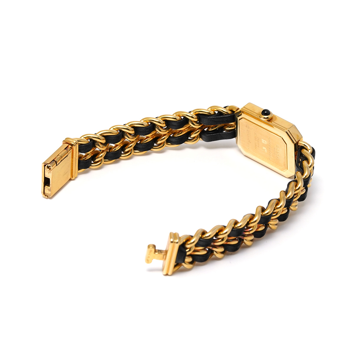 シャネル プルミエール L H0001 ブラック レディース 時計 【中古