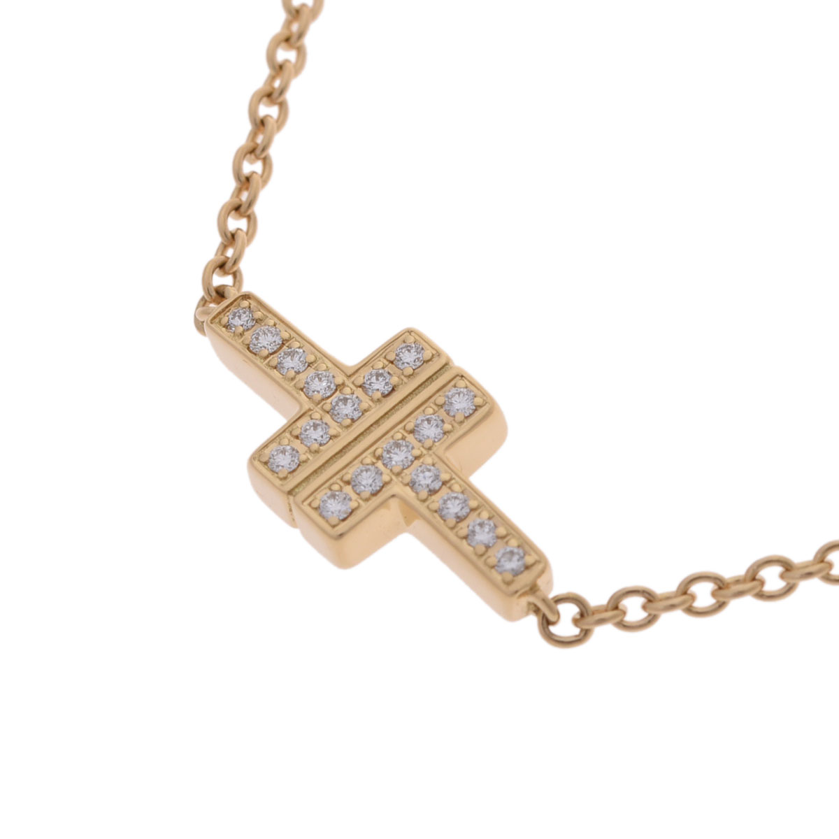 ティファニー T TWO ダブルチェーンブレスレット ゴールド K18イエロー